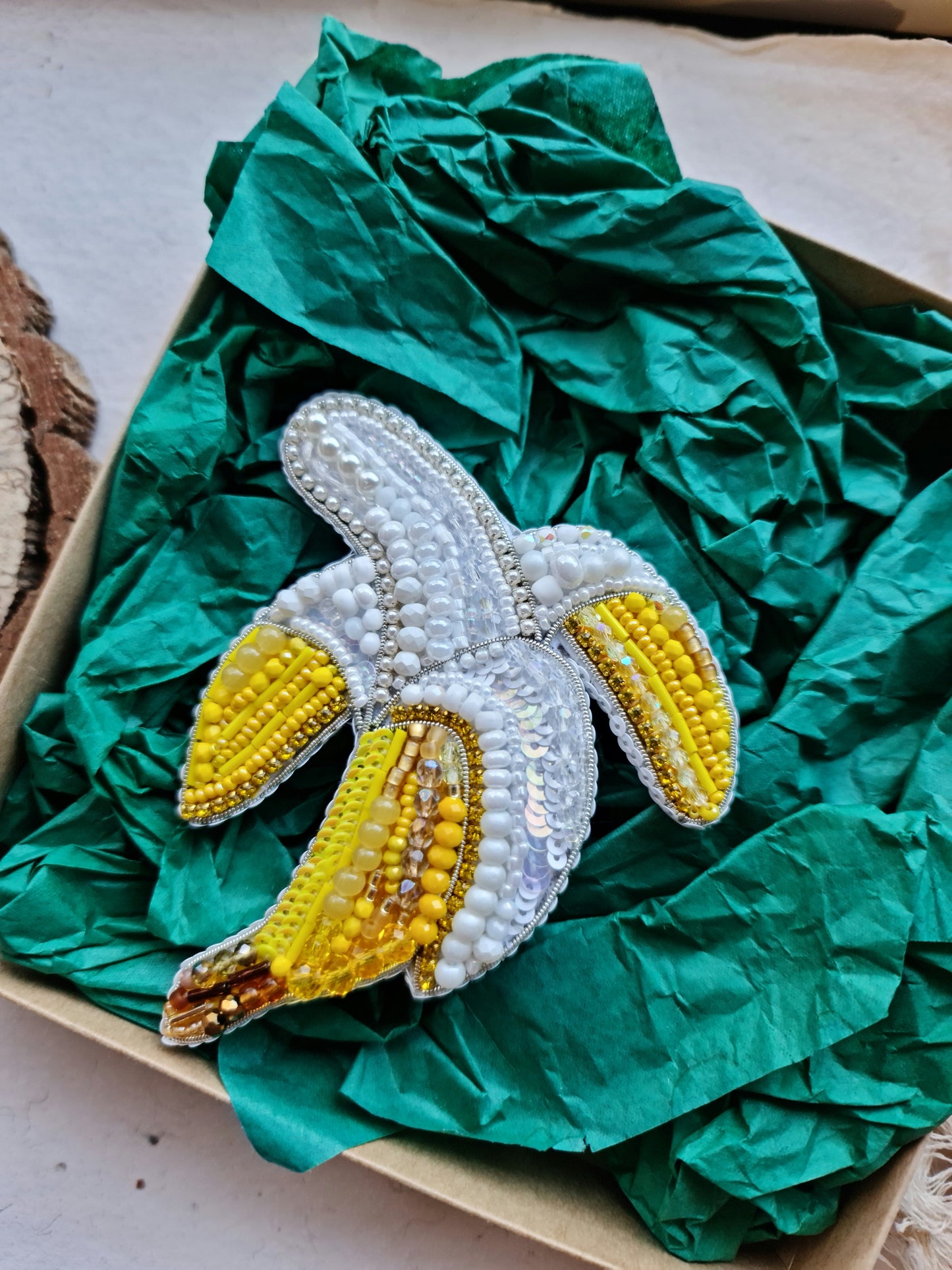 banana large brooch, plant pin for mother day