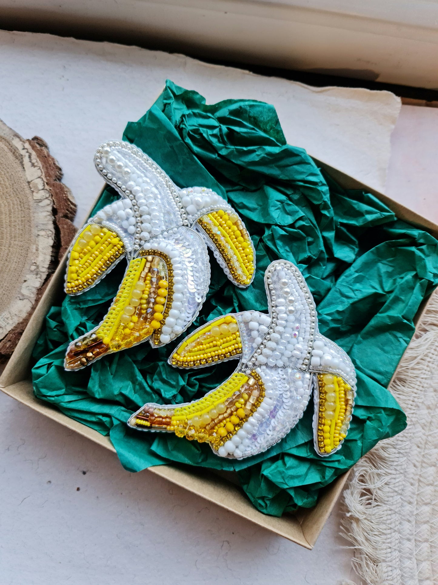 banana large brooch, plant pin for mother day