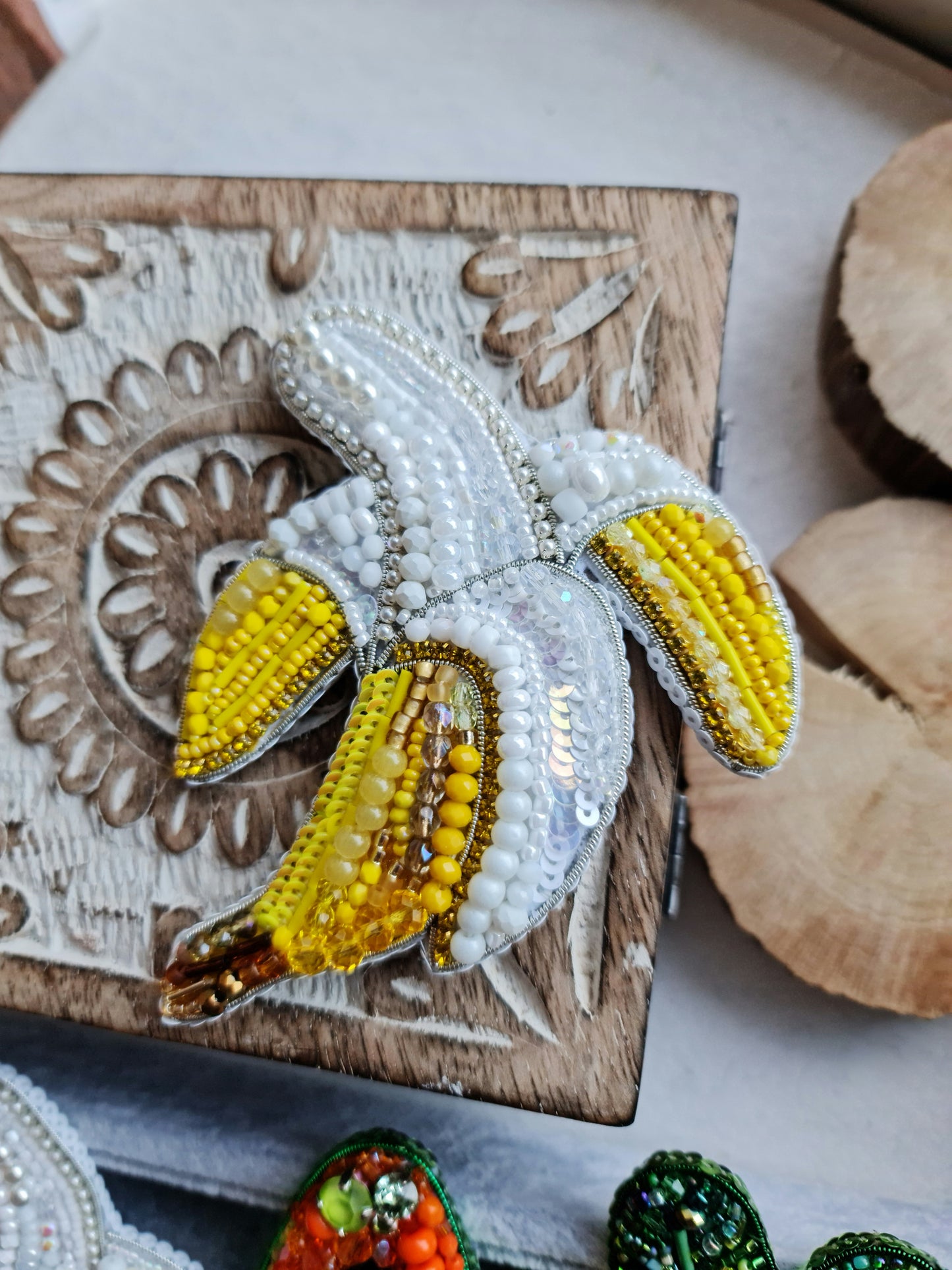 banana large brooch, plant pin for mother day