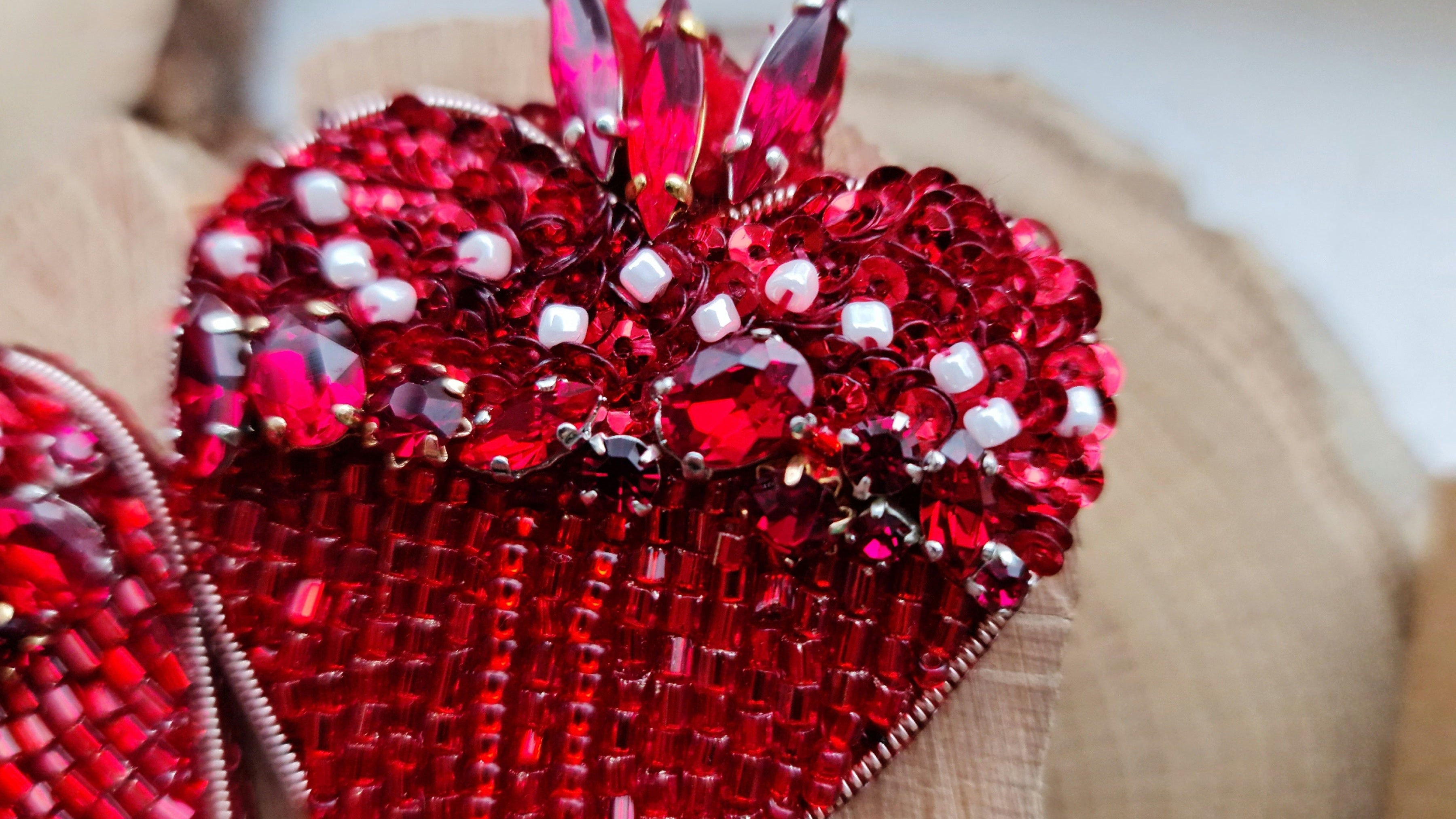 Red Heart Brooch: A Handmade Statement Piece Full of Meaning