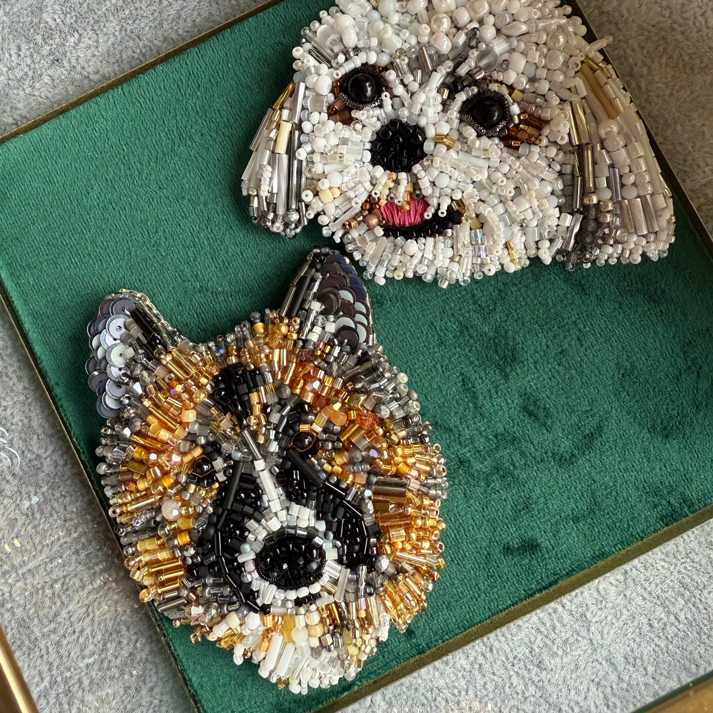 Custom Pet Portrait Brooches | Handmade Embroidered Pet Jewelry