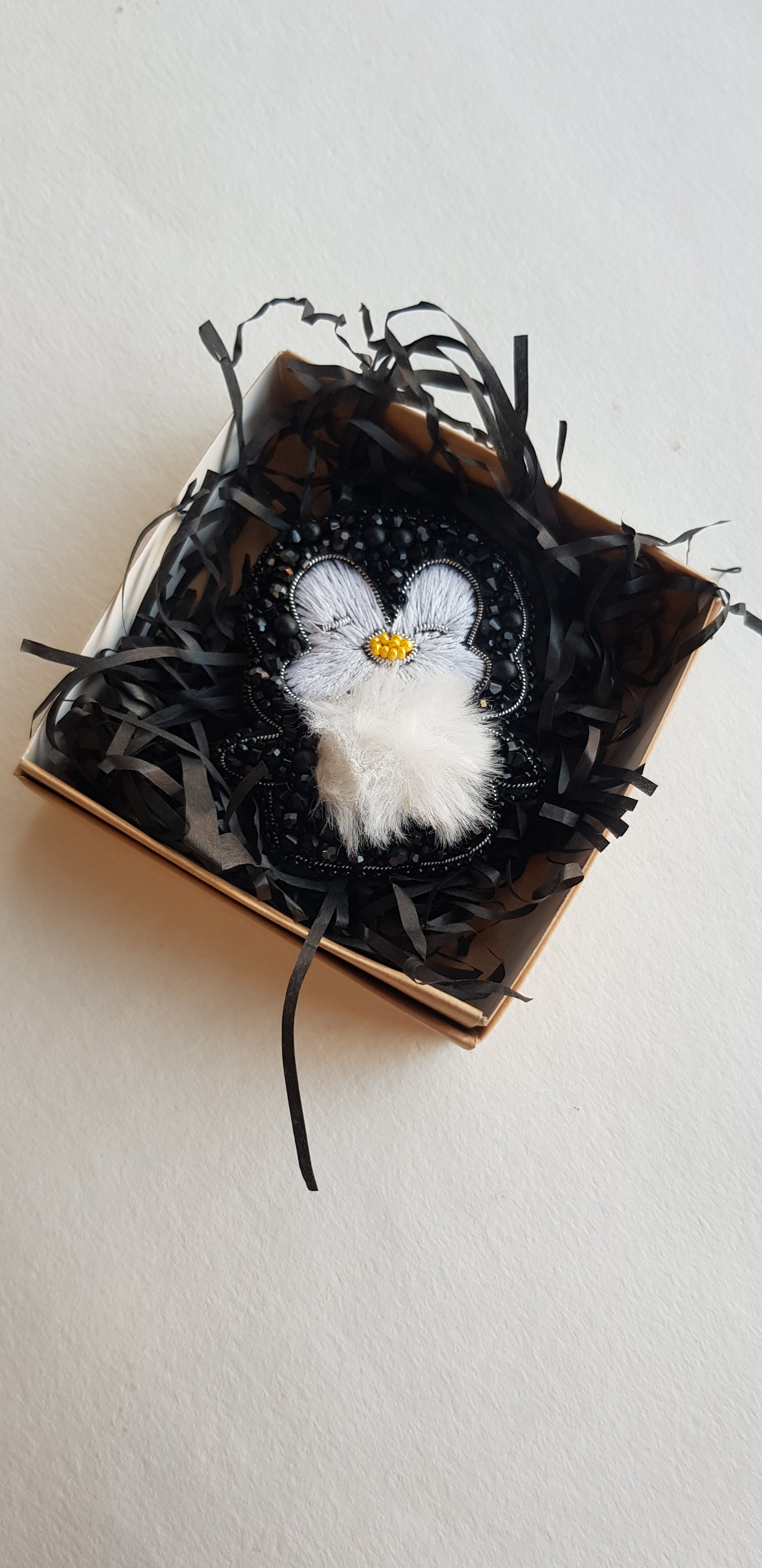 Penguin Beaded Brooch
