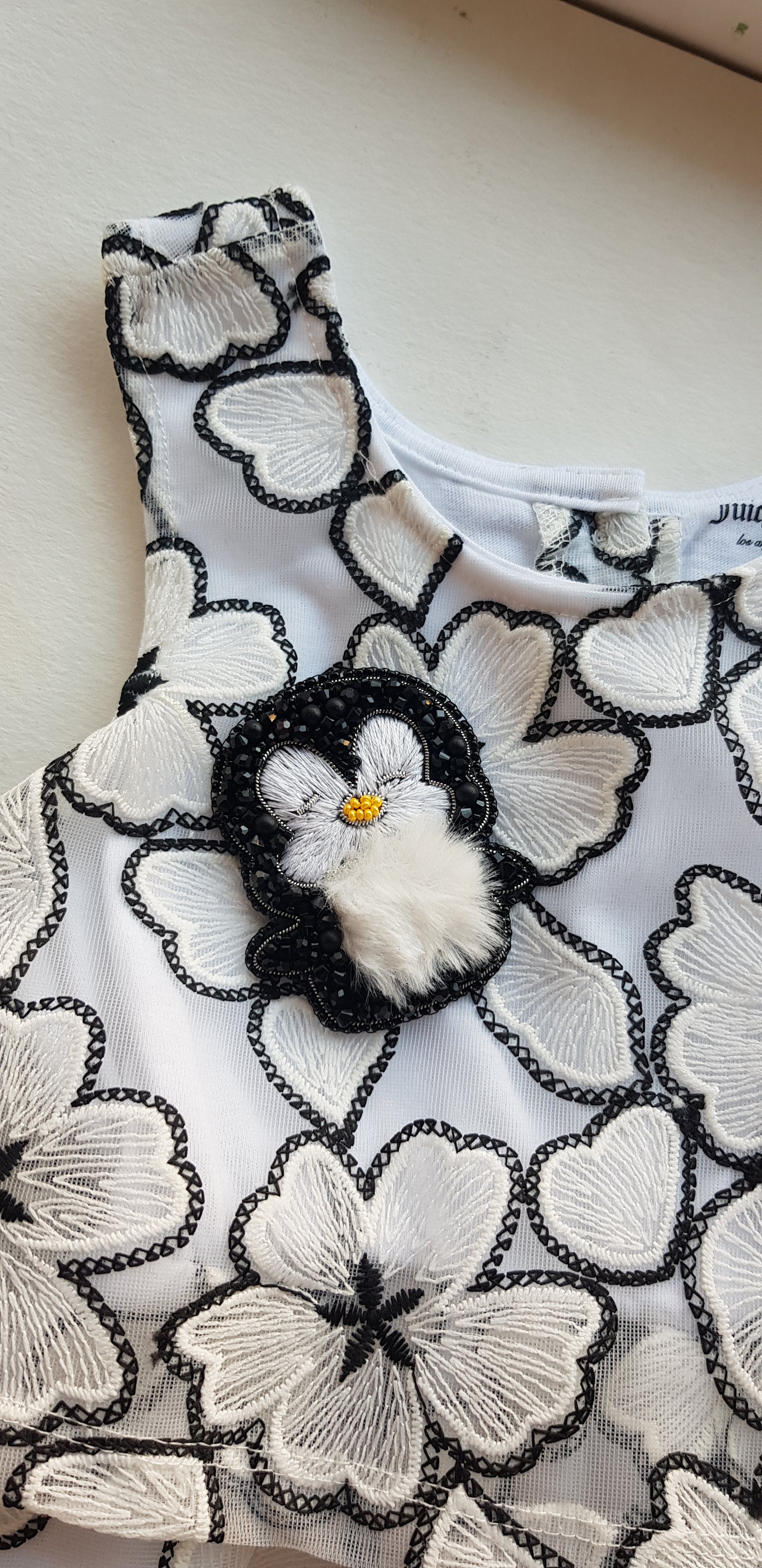 Penguin Beaded Brooch