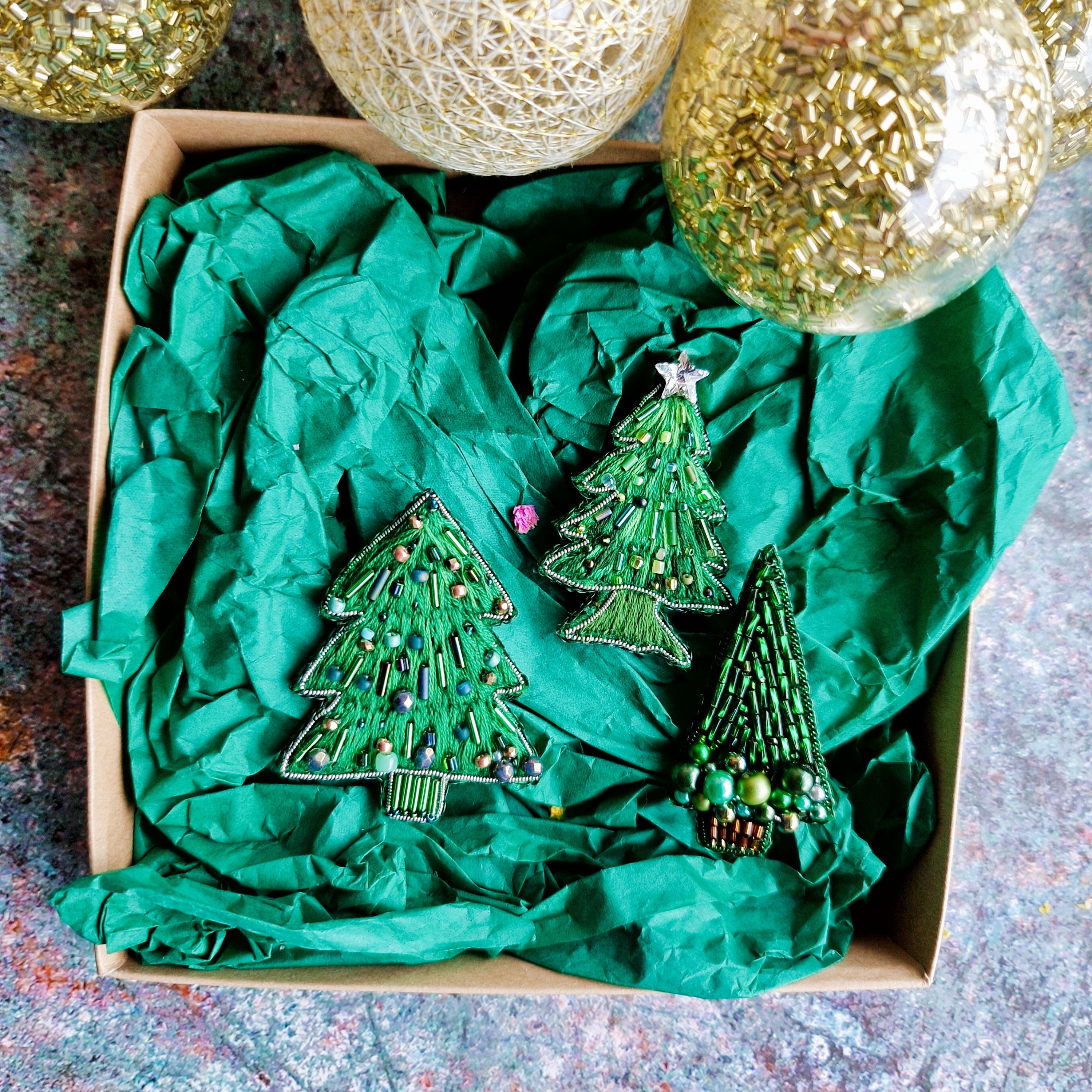 Christmas Tree Brooch Collection