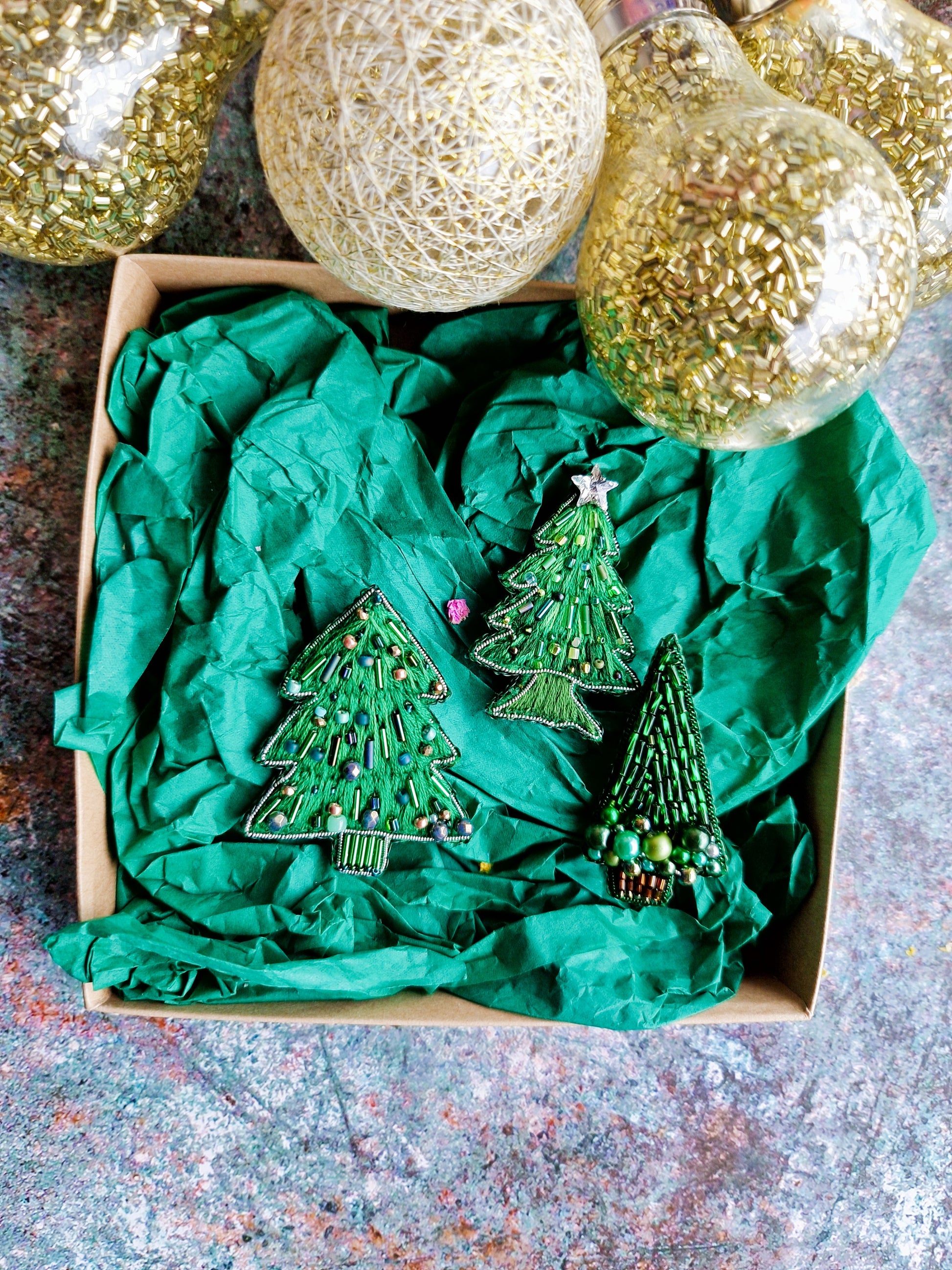 Christmas Tree Brooch Collection