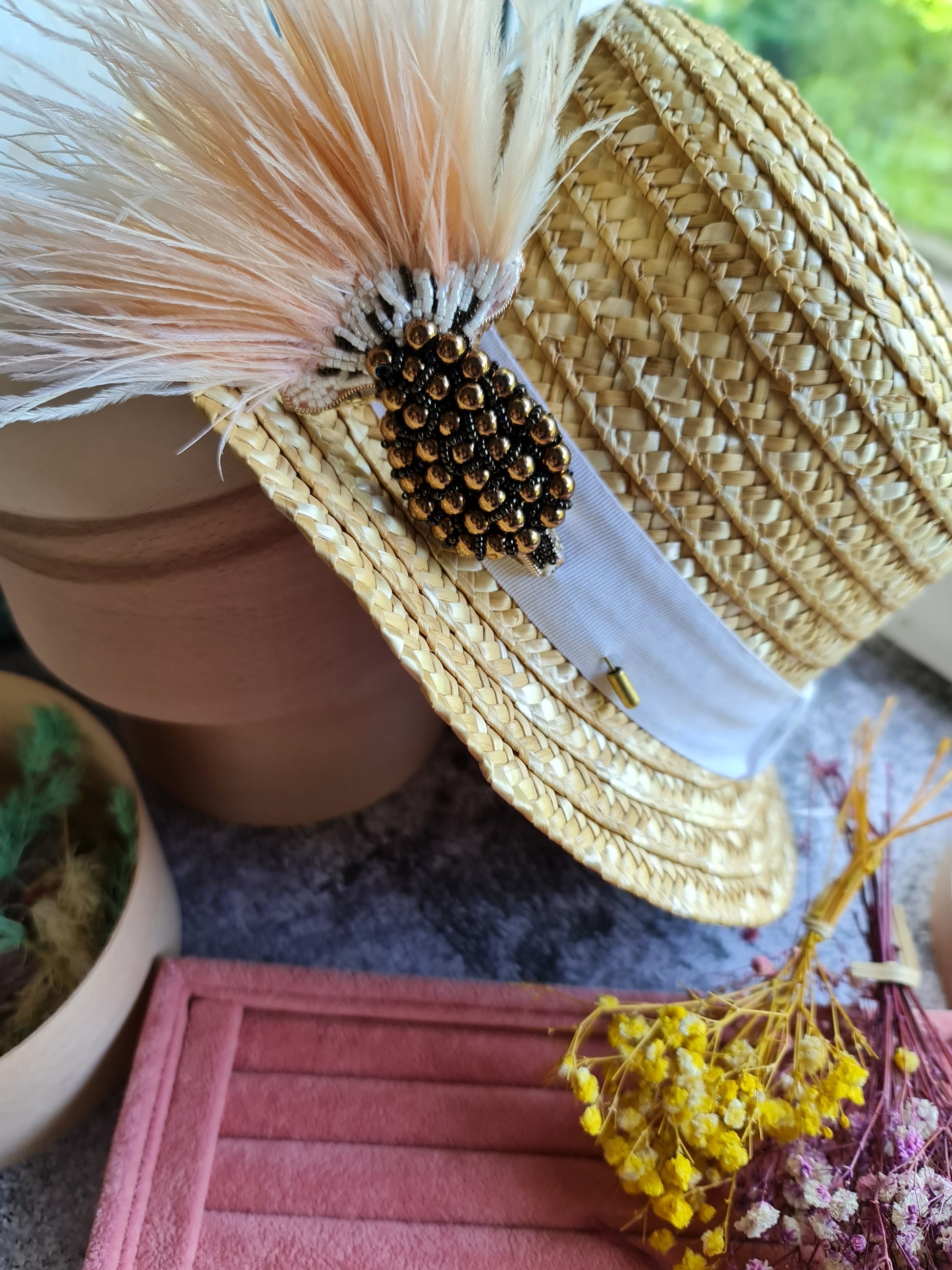 Thistle Feather Statement Brooch