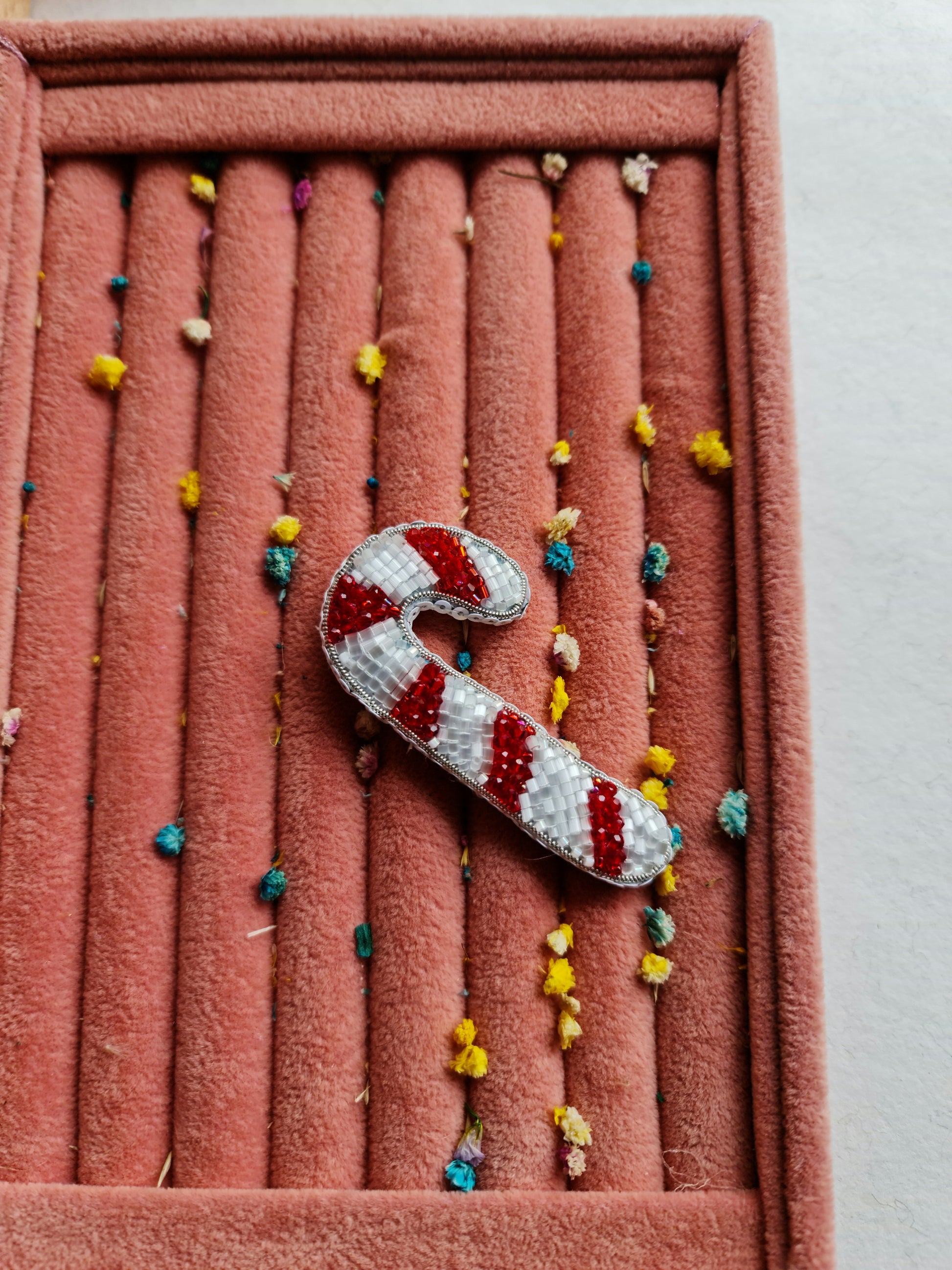 Christmas Candy Cane Brooch