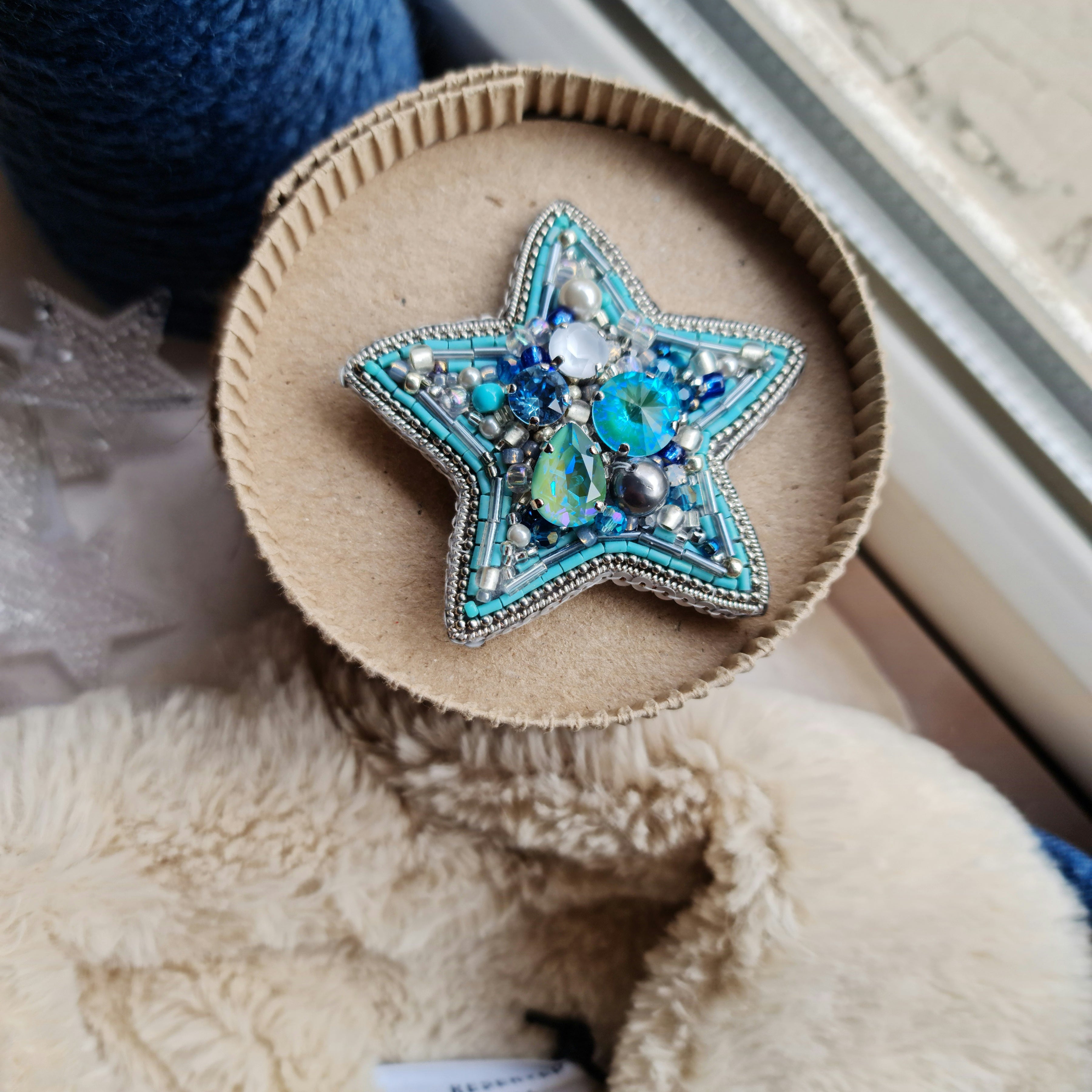A beautiful handmade gift for star lovers, celestial jewelry collectors, statement brooch fans, mystical accessory lovers, or anyone who enjoys unique wearable art.