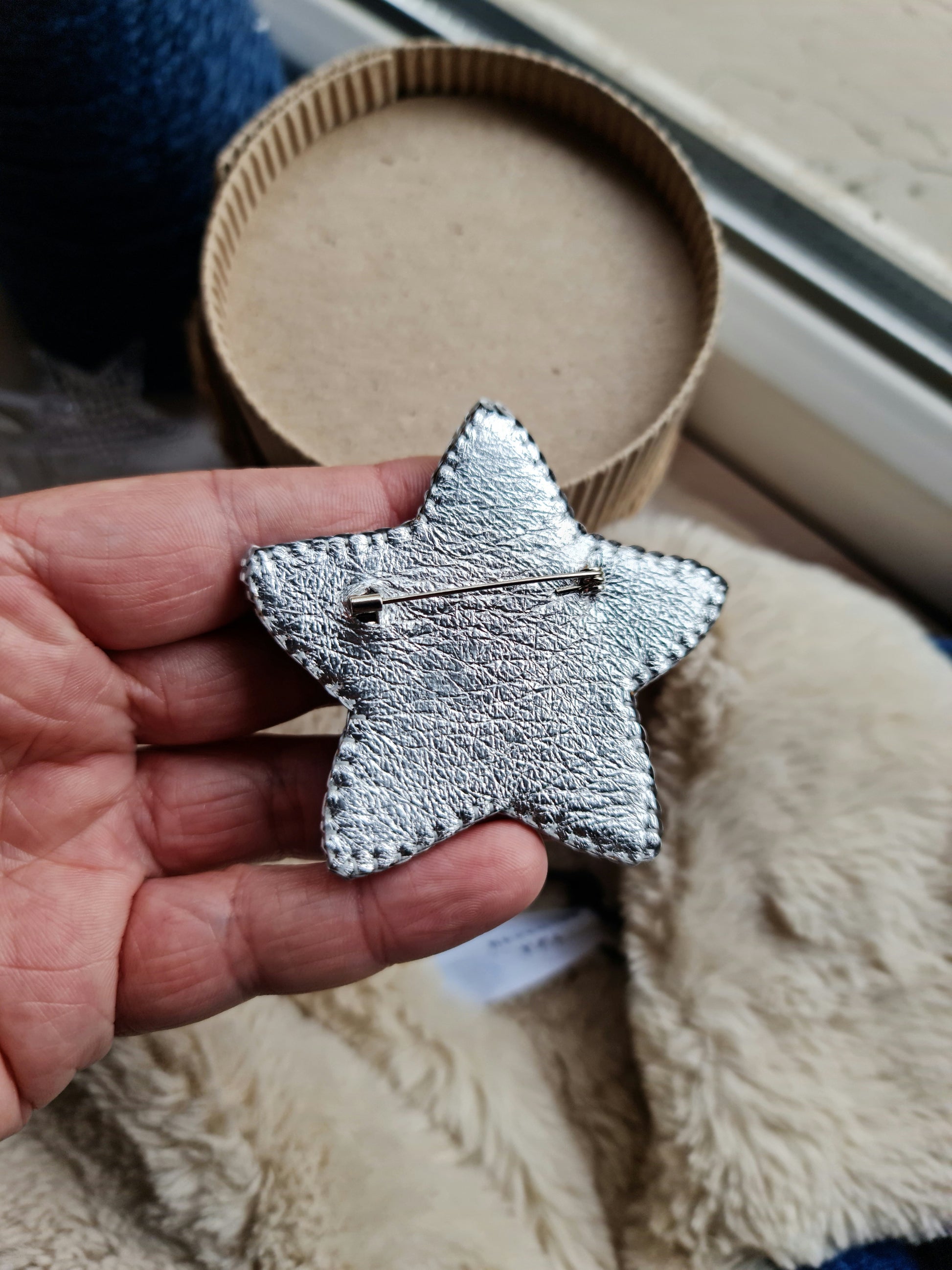 Star Beaded Brooch