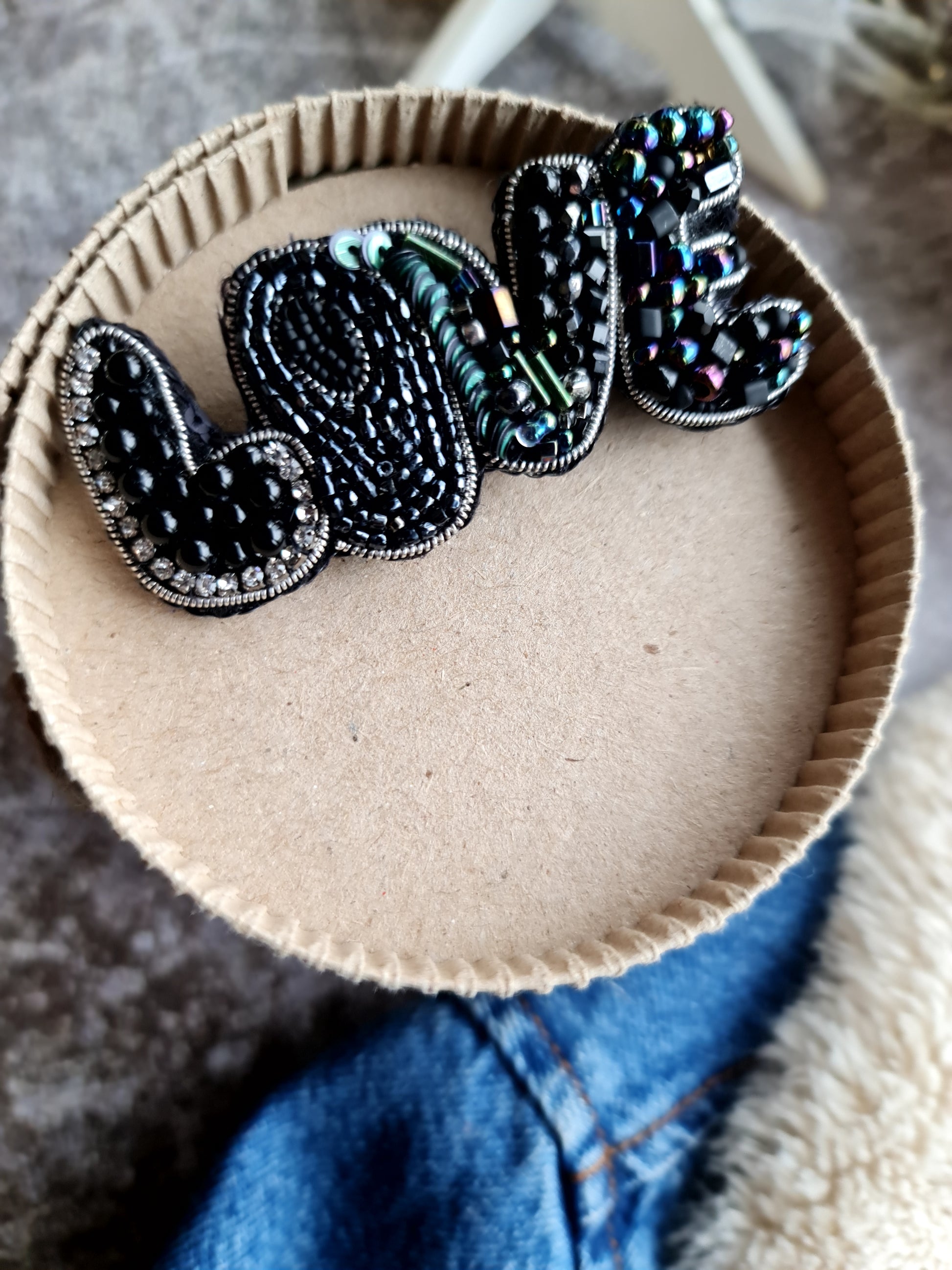 Love Beaded Brooch