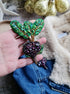Gardener gift Purple Beet Crystal Pin, Vegetable Handmade jewelry Brooch