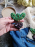 Gardener gift Purple Beet Crystal Pin, Vegetable Handmade jewelry Brooch