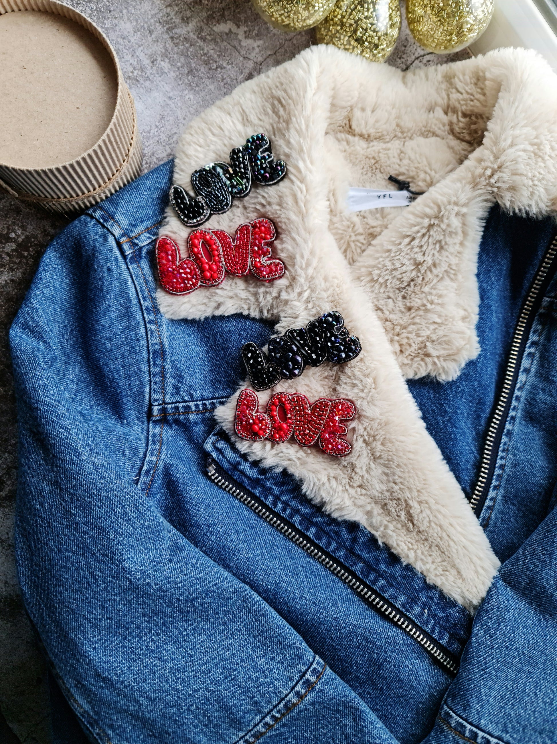 Love Beaded Brooch