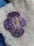 Pansies beaded brooch, flower nature jewelry, valentine gift