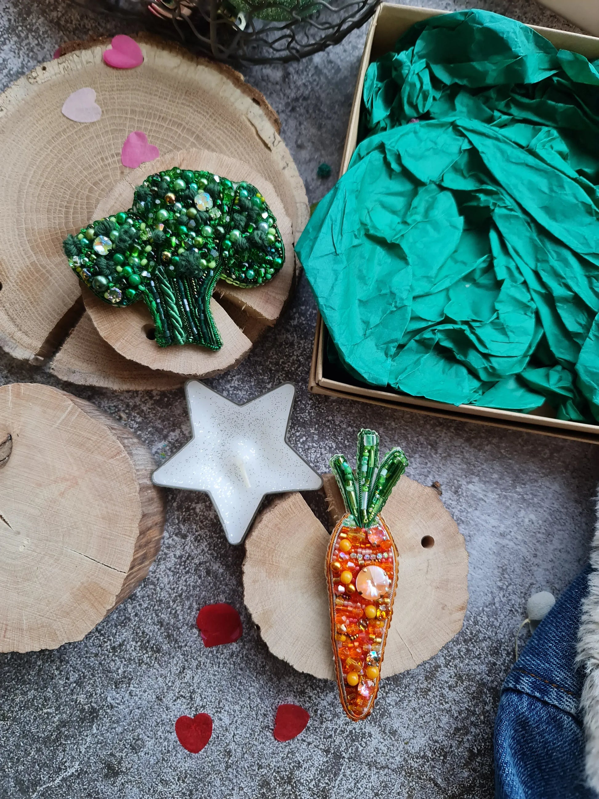 Carrots Crystal Pin