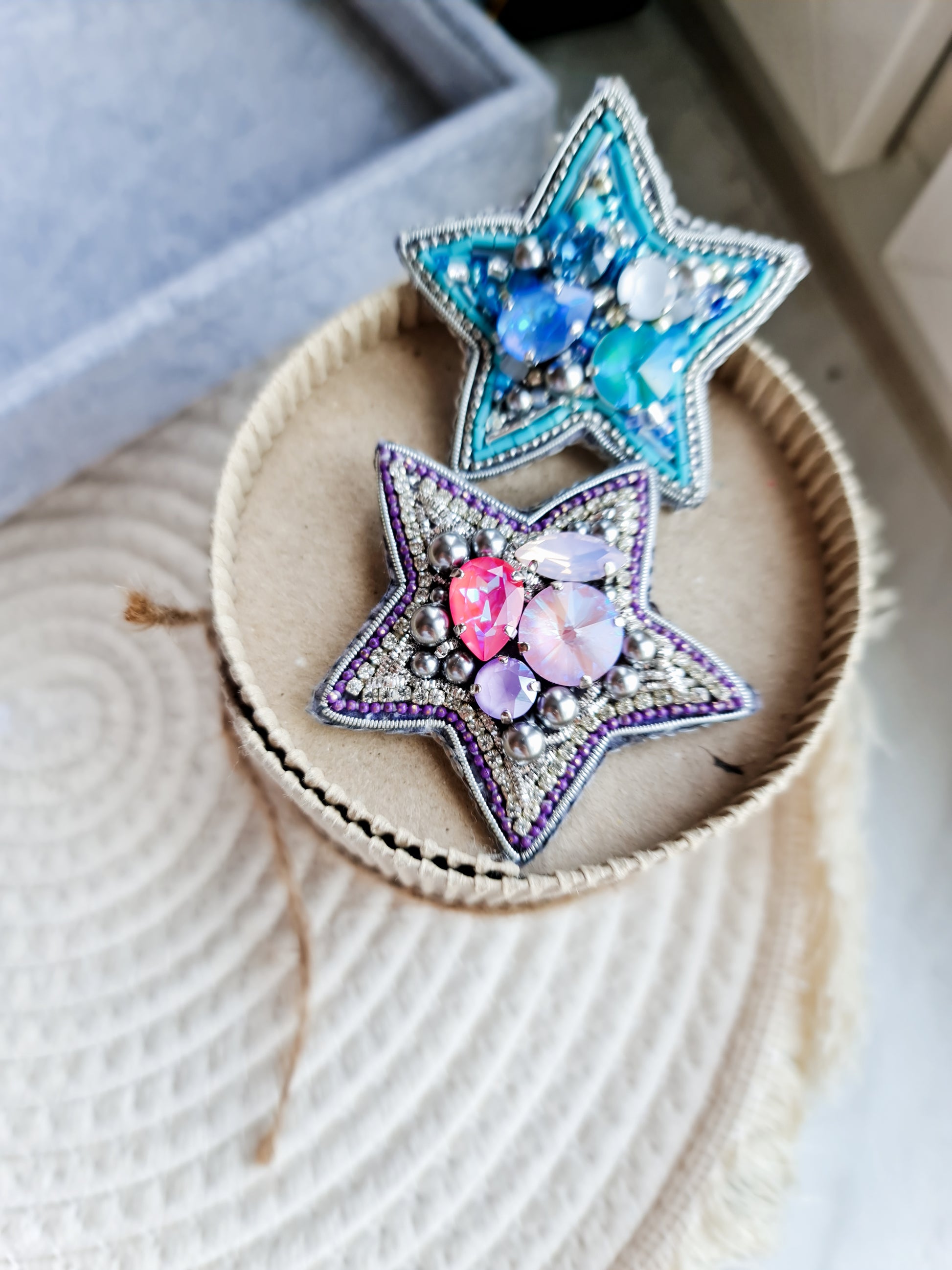 Star Beaded Brooch