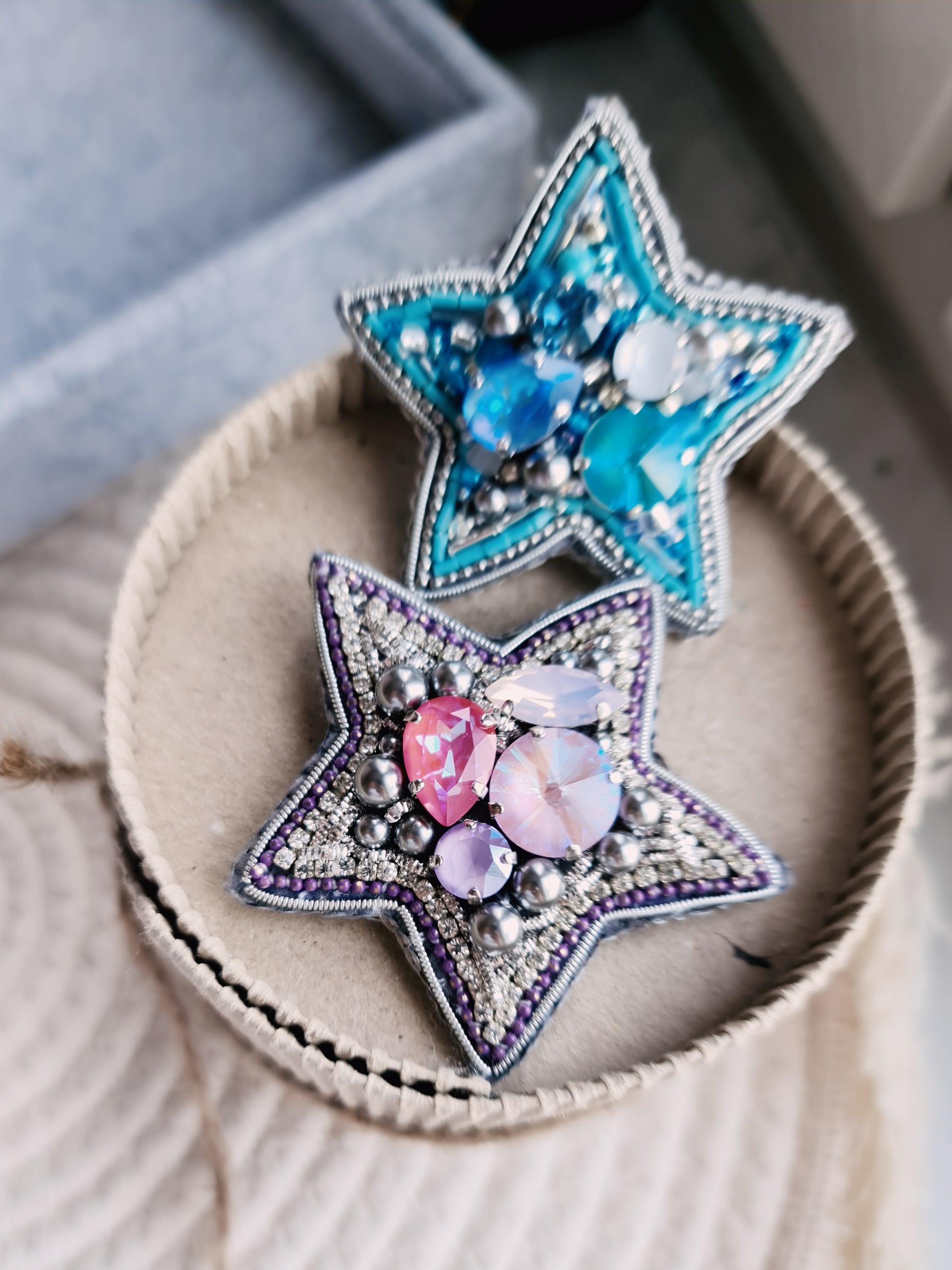 Star Beaded Brooch