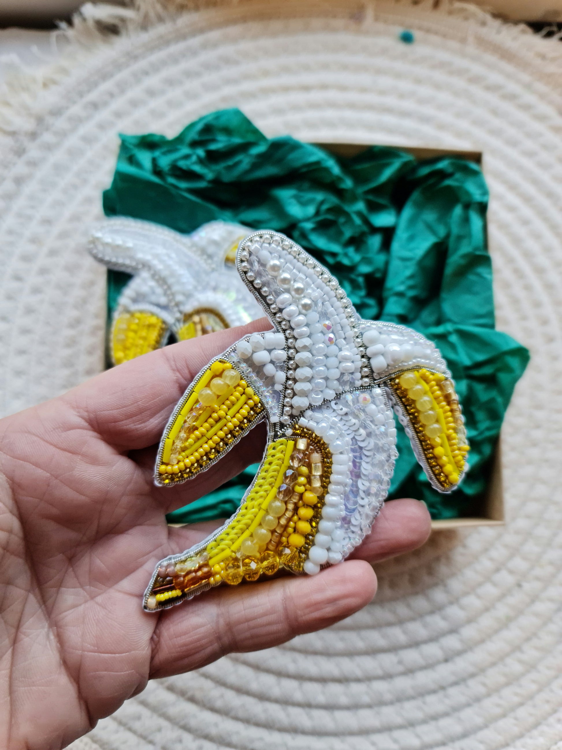 banana large brooch, plant pin for mother day
