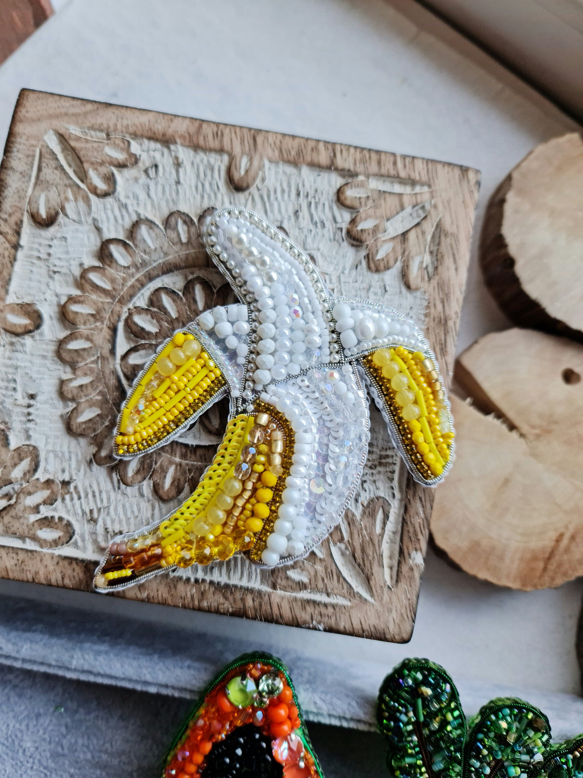 banana large brooch, plant pin for mother day