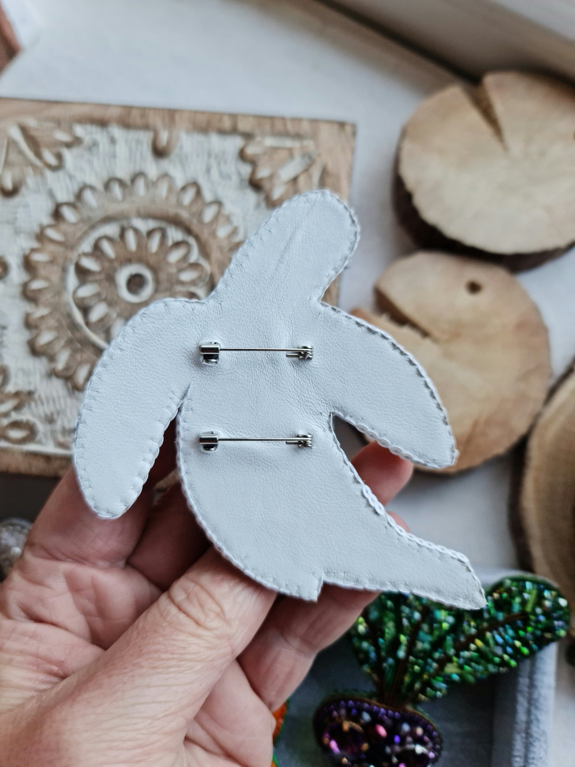 Banana Beaded Brooch