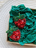 Lapel pin Strawberry Embroidered brooch, unique gifts for her