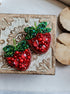Lapel pin Strawberry Embroidered brooch, unique gifts for her