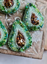 Lapel pin avocado beaded brooch, Fruit jewelry, father's day gift, gardener gift