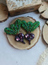 Gardener gift Purple Beet Crystal Pin, Vegetable Handmade jewelry Brooch