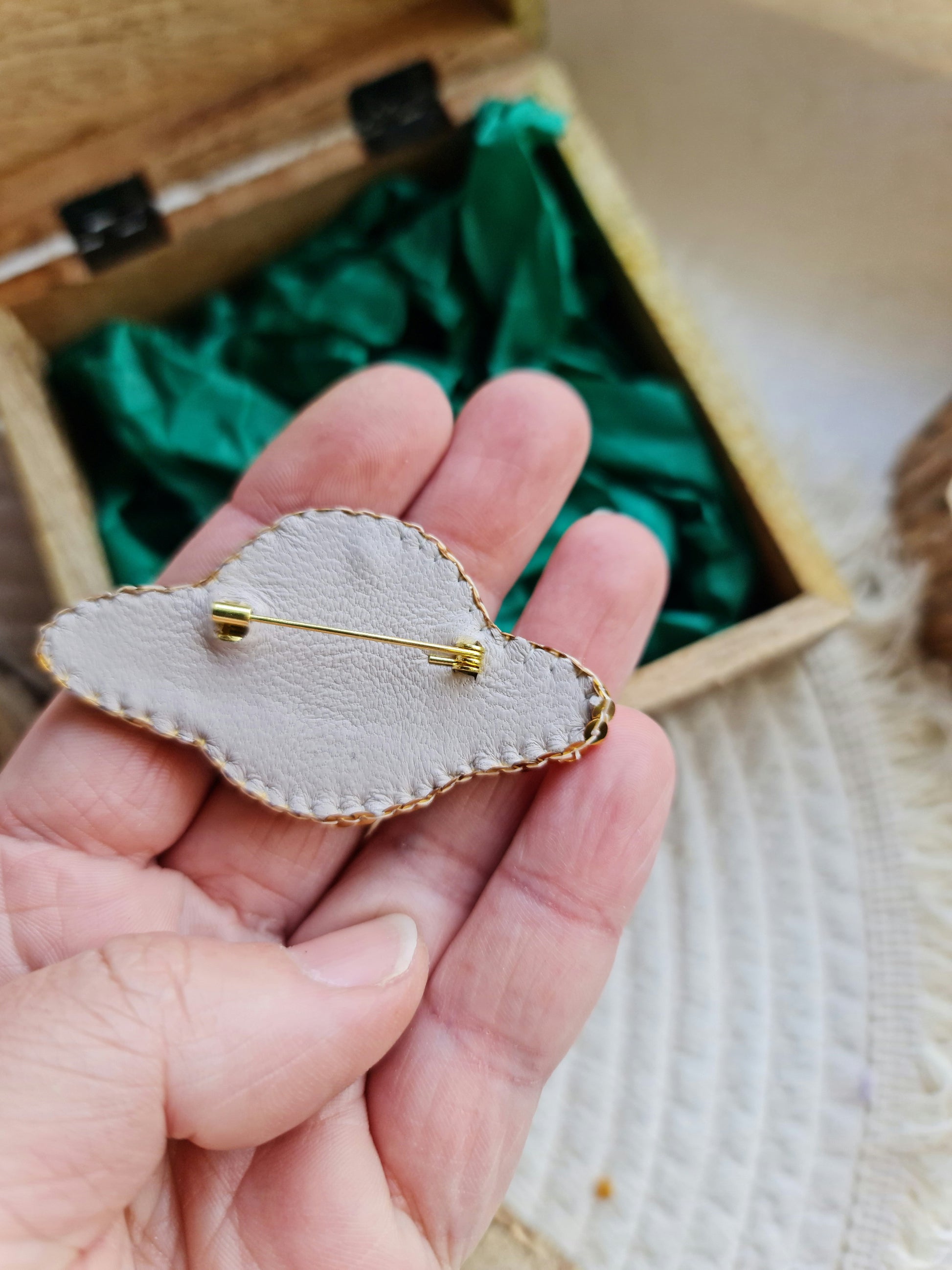 Mini Saturn Beaded Brooch