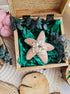 Close-up of the Stellar Seas Starfish Brooch showcasing detailed beadwork and embroidery with delicate Japanese beads, crystals, and pearls on a starfish design.
