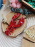 Lobster Beaded Brooch, Ocean Brooch, Beach jewelry