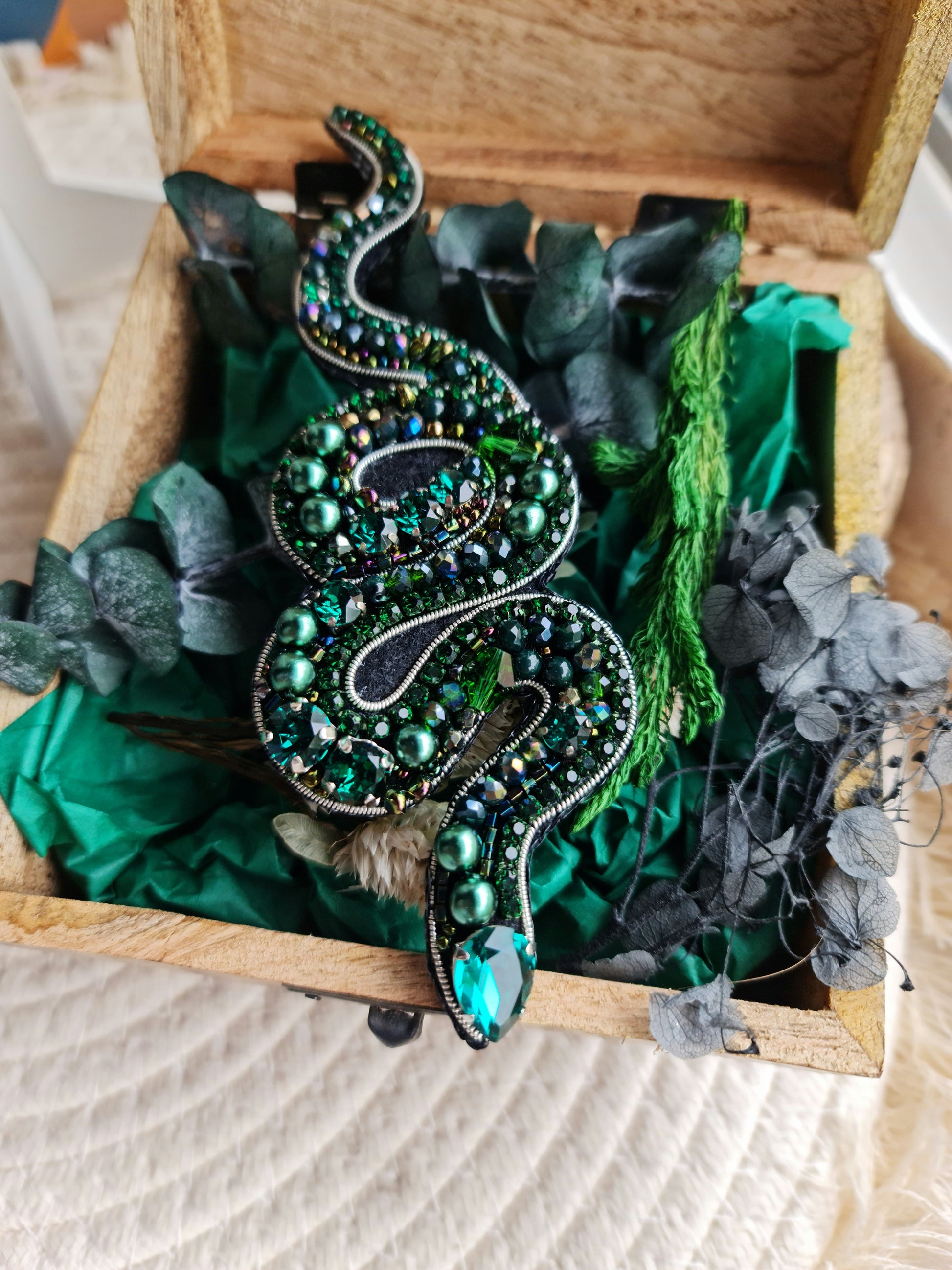 Snake Beaded Brooch