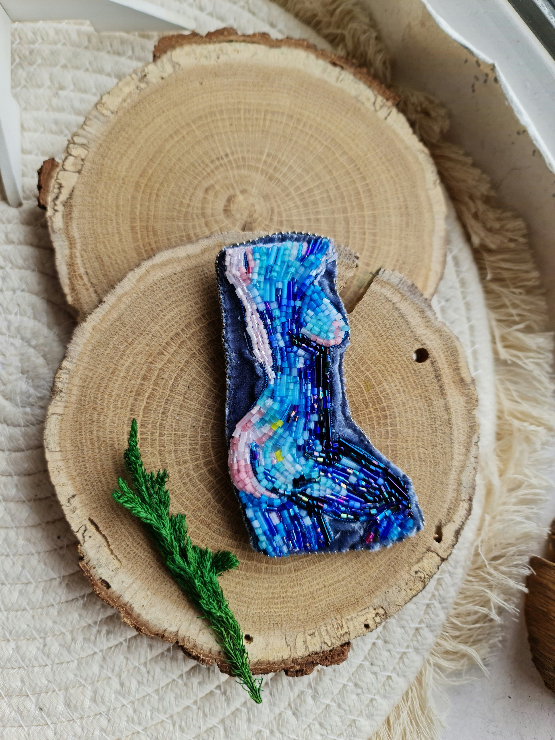 Body Art Beaded Brooch