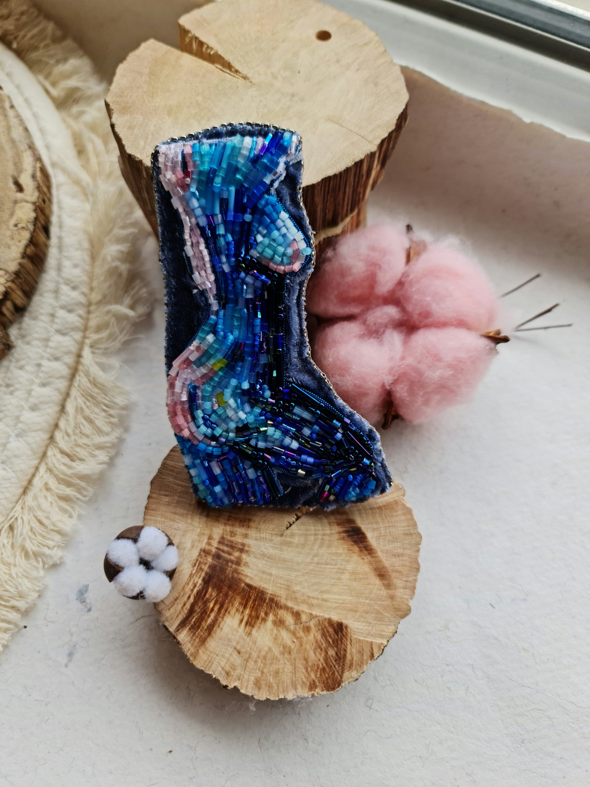 Body Art Beaded Brooch