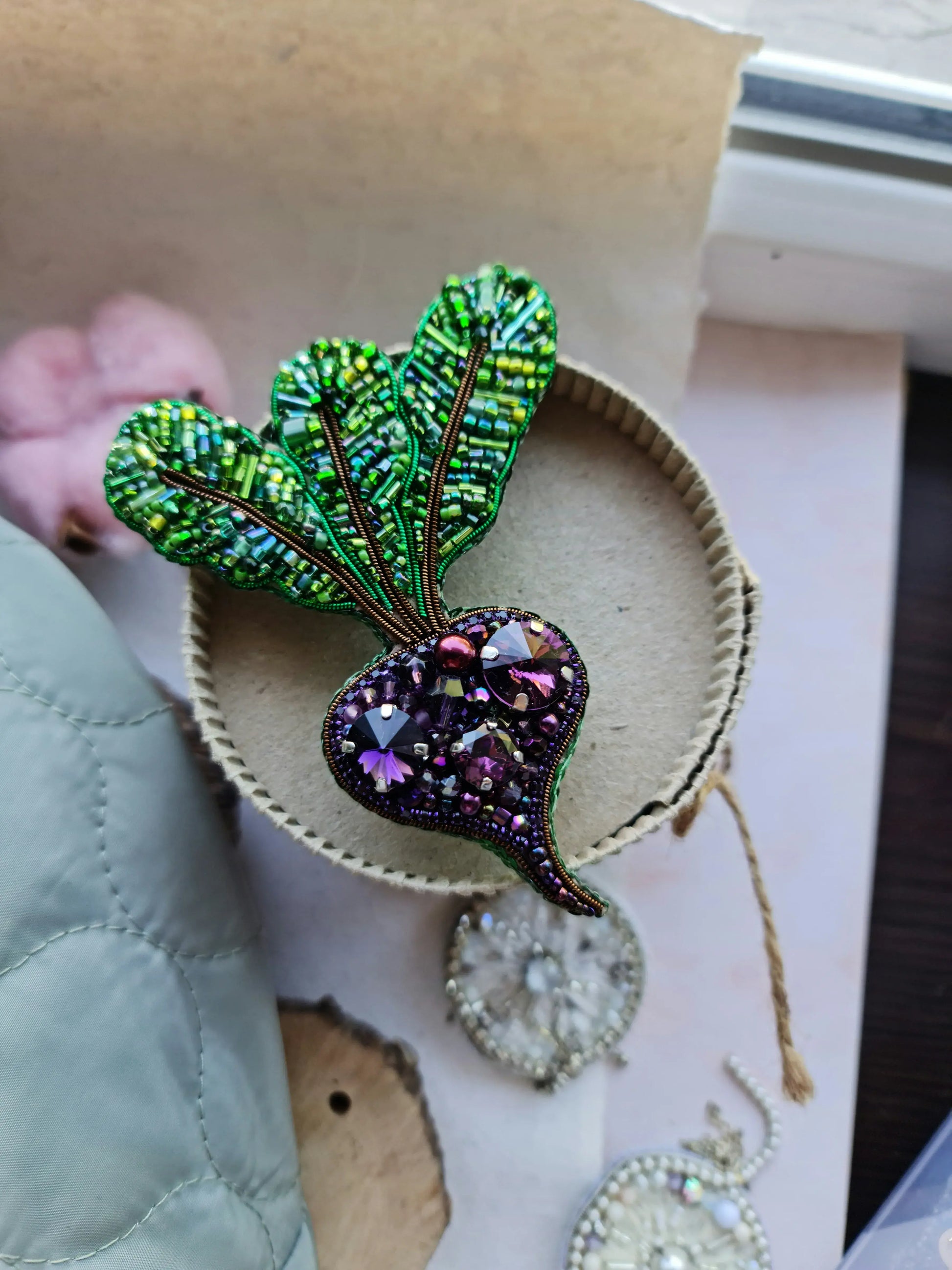 Purple Beet Brooch