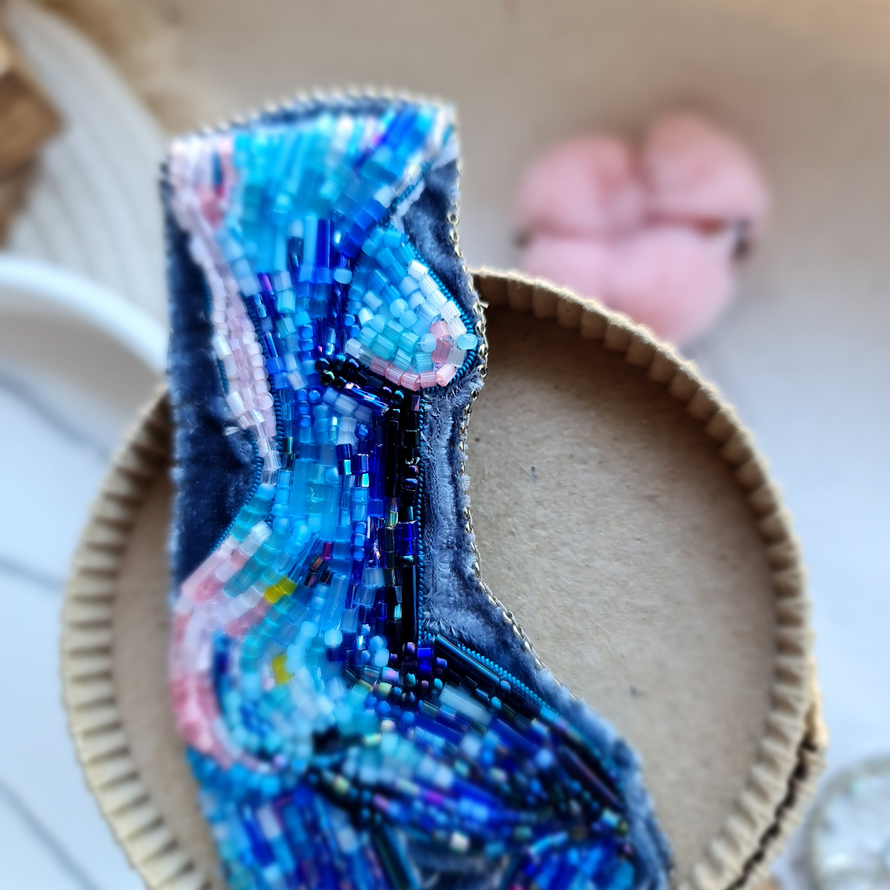 Body Art Beaded Brooch