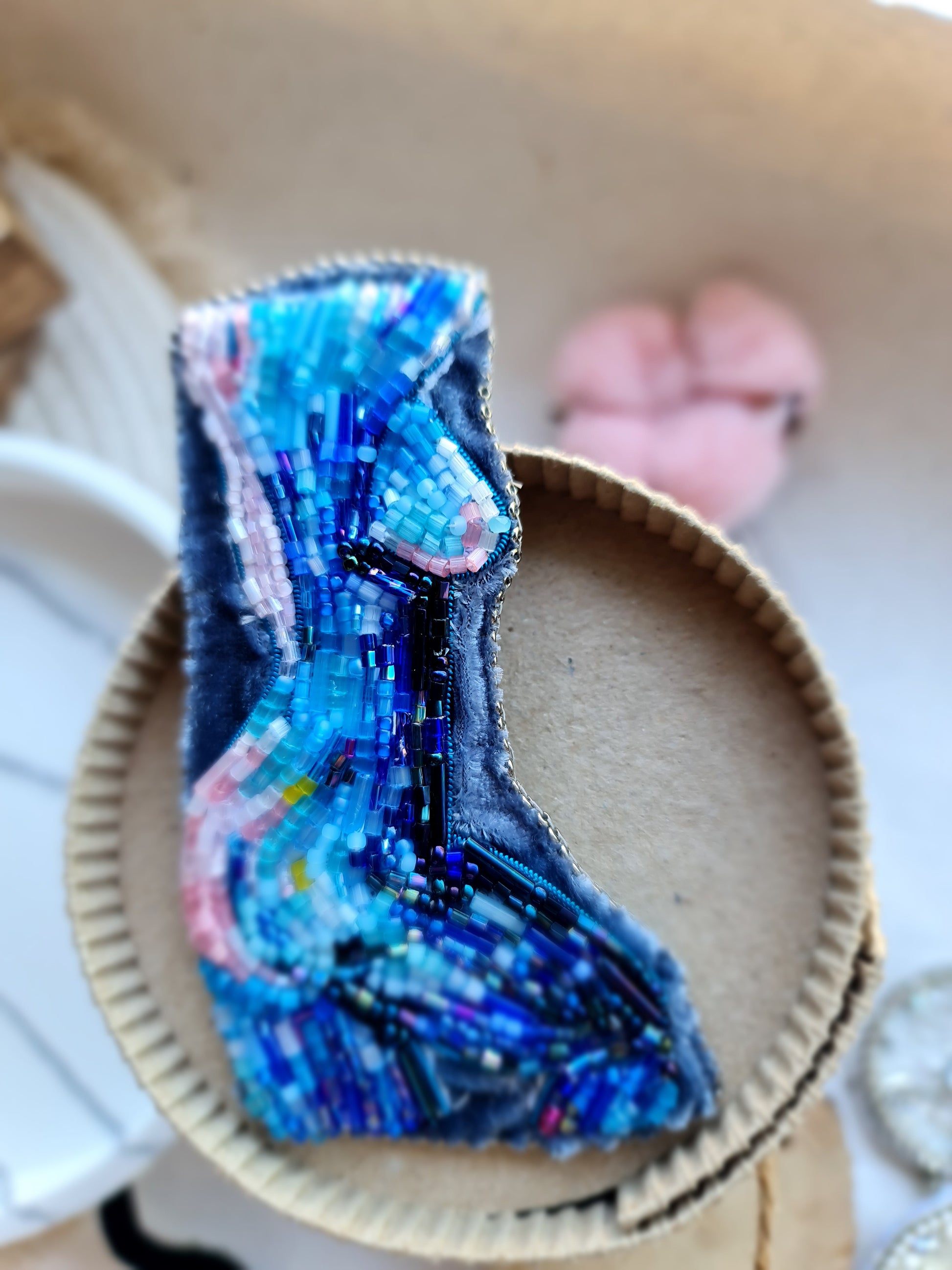 Body Art Beaded Brooch