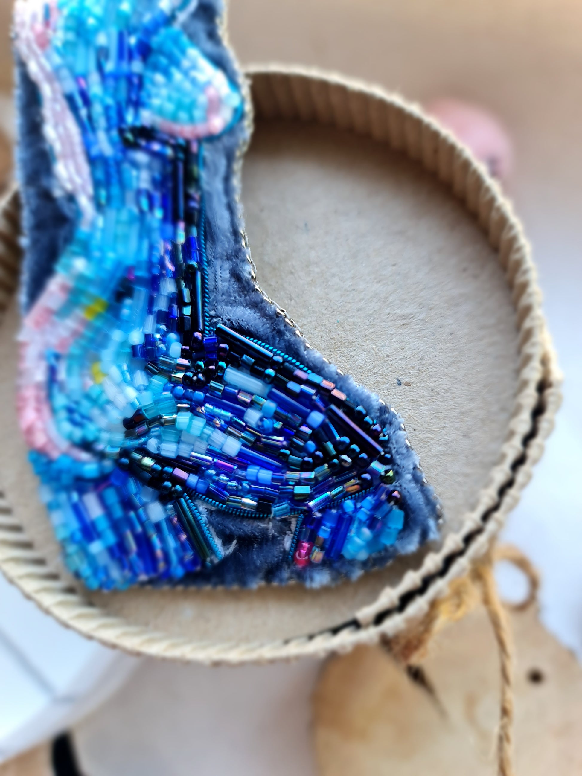 Body Art Beaded Brooch