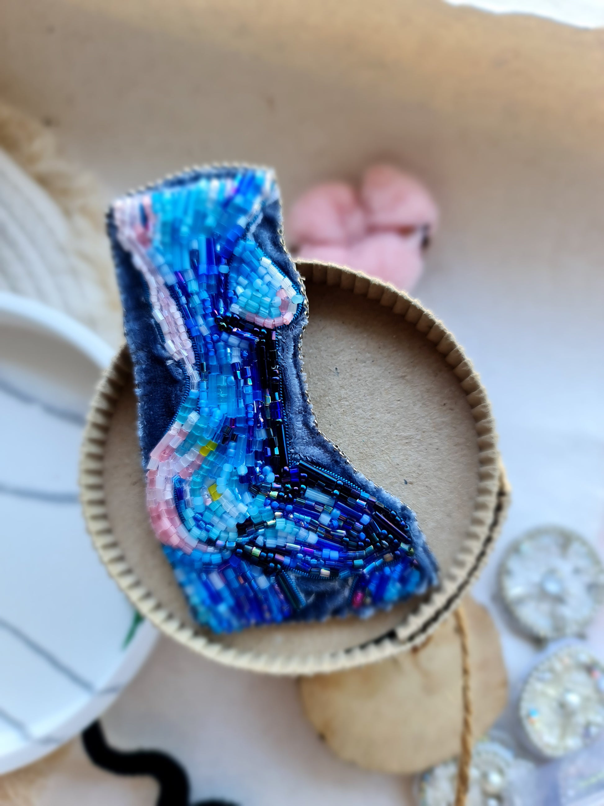 Body Art Beaded Brooch