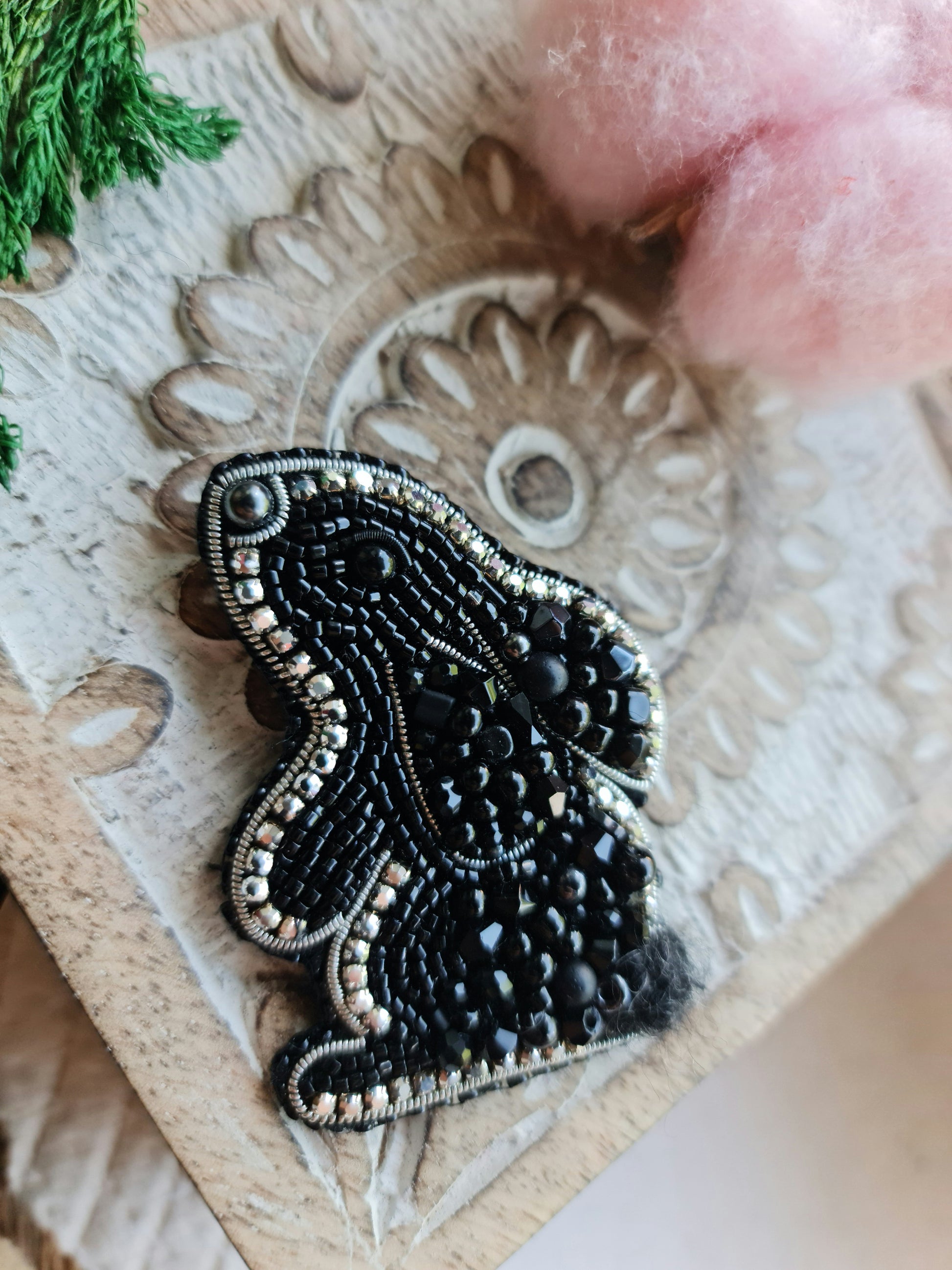 Mini Bunny Beaded Brooch