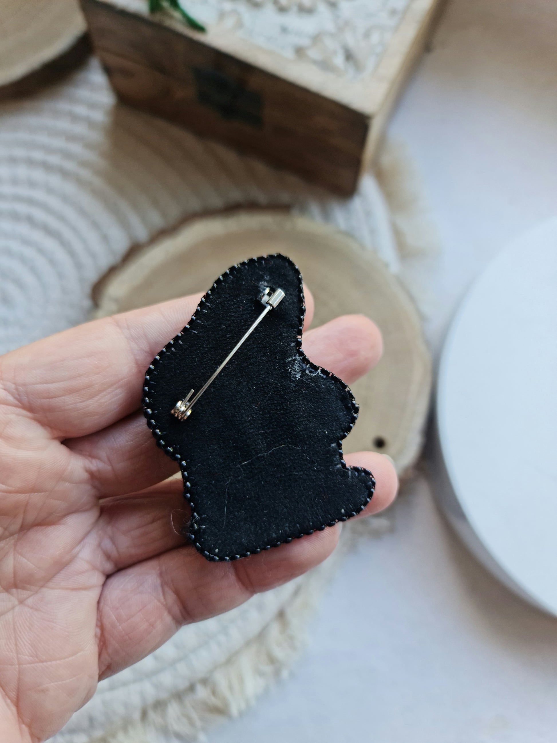 Mini Bunny Beaded Brooch