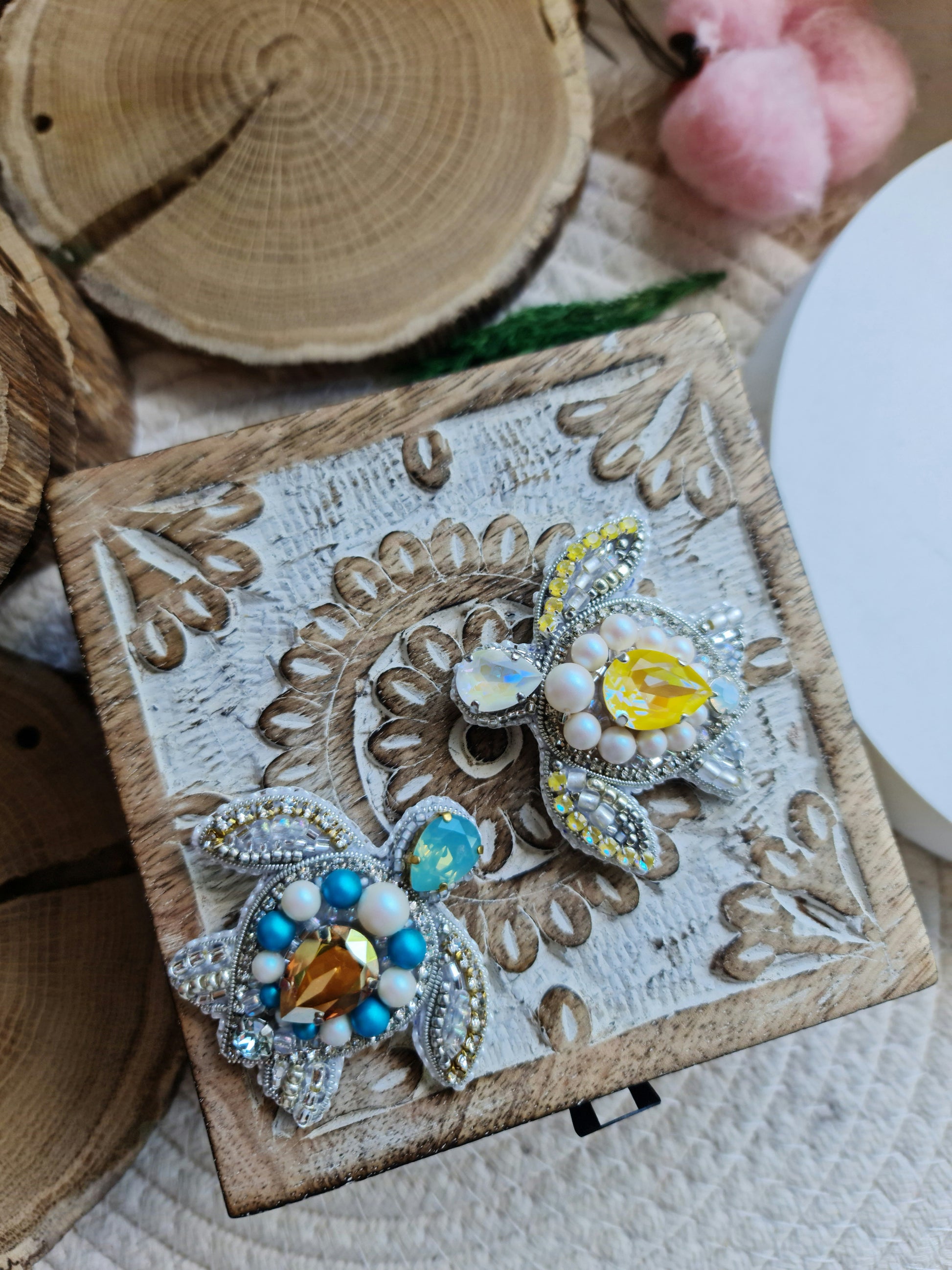 Sea Turtle Beaded Brooch