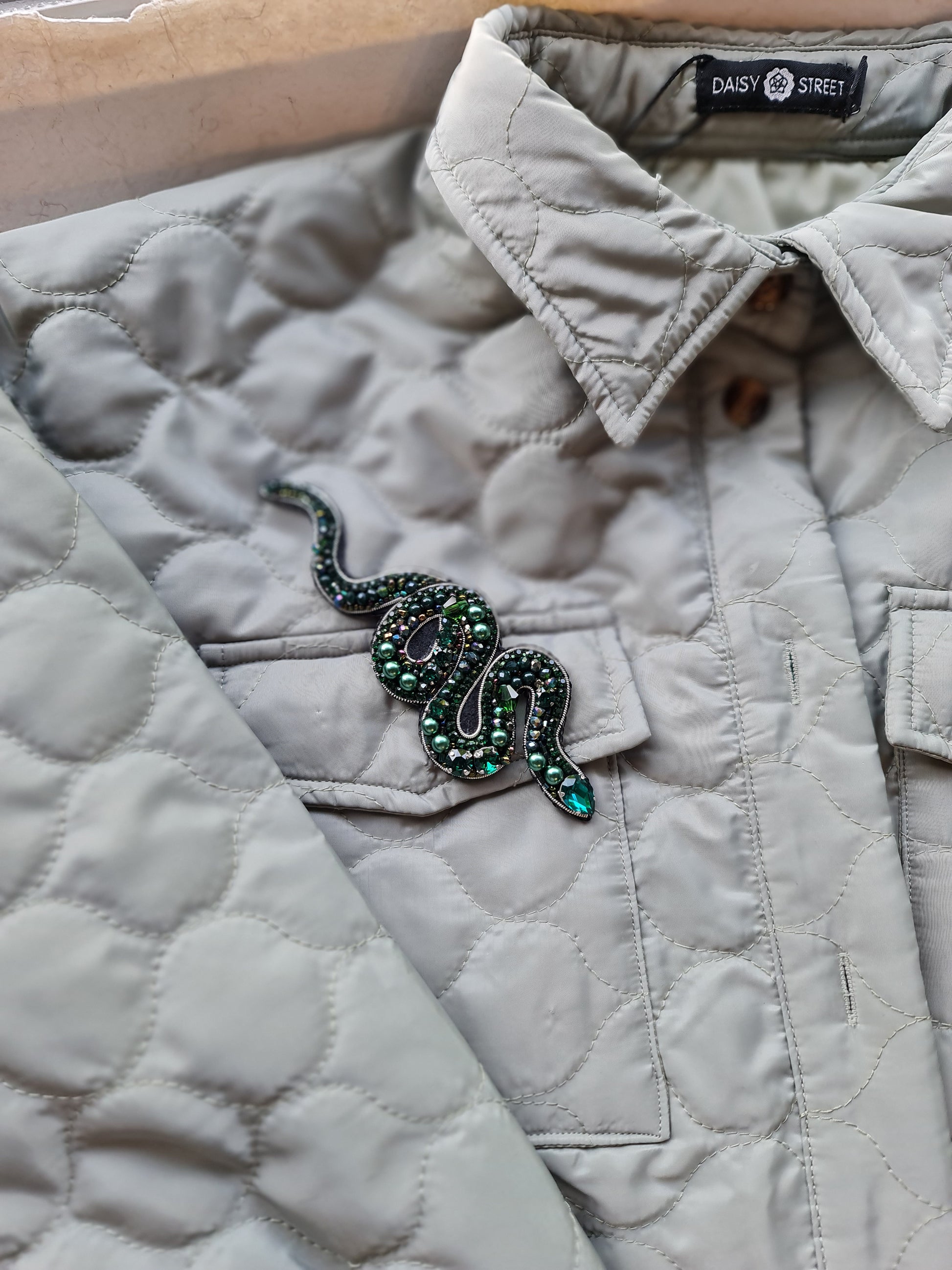Snake Beaded Brooch