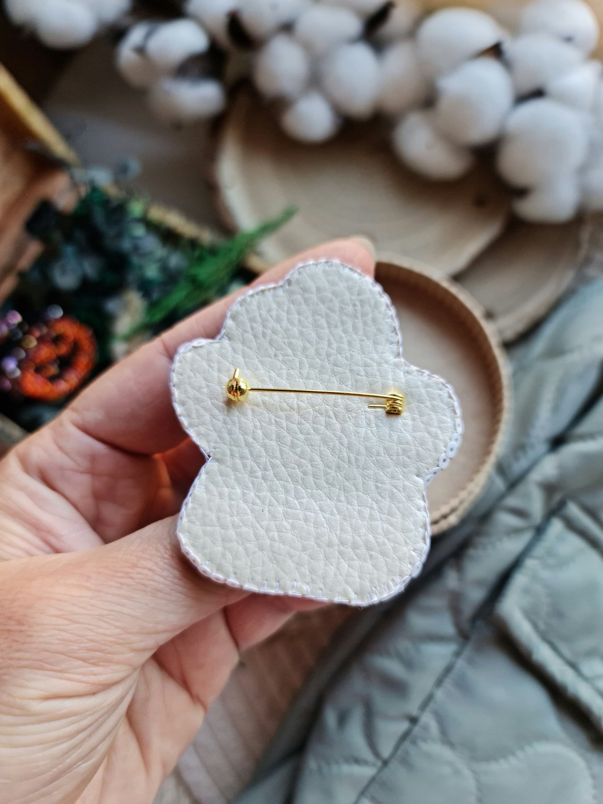 Pet Paw Beaded Brooch