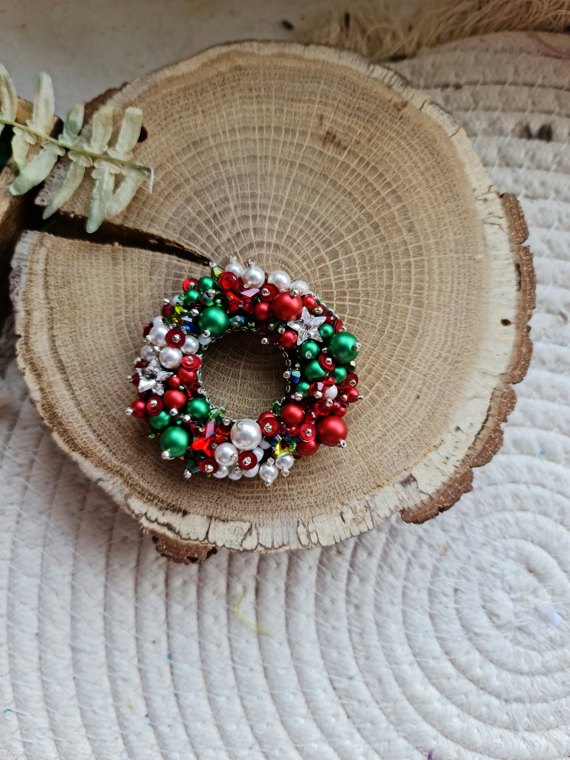 Christmas Wreath Brooch