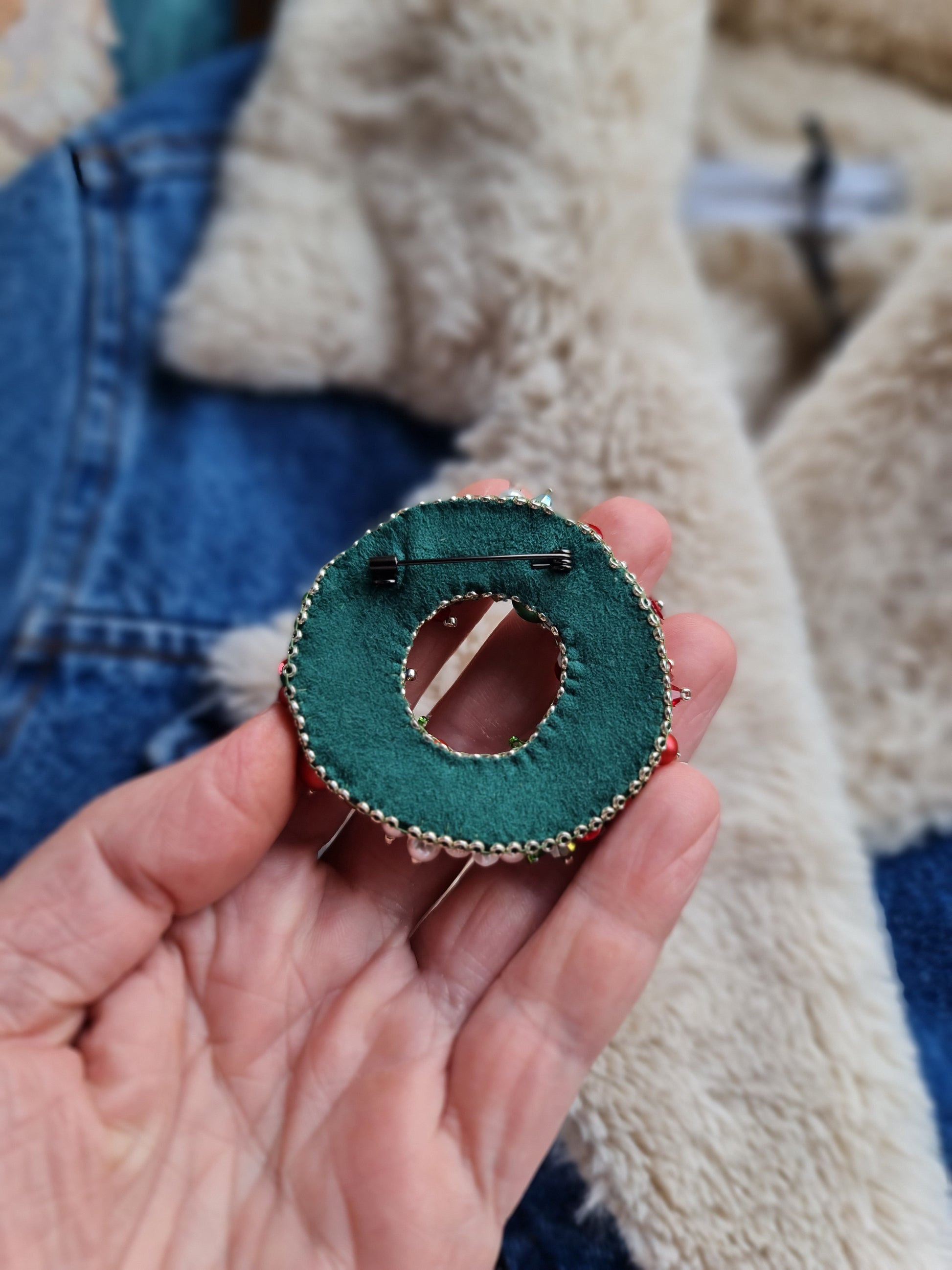 Christmas Wreath Brooch