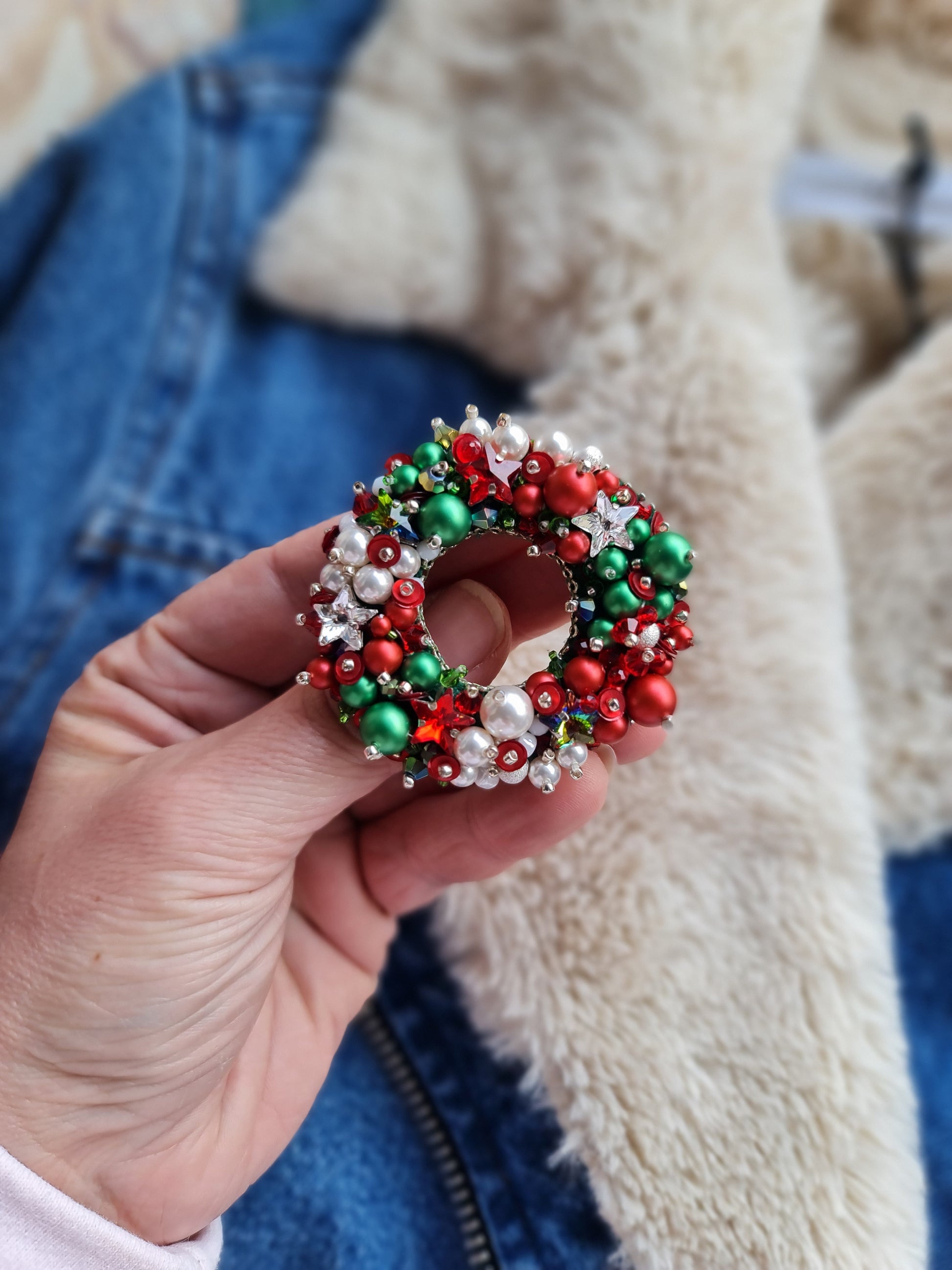 Christmas Wreath Brooch