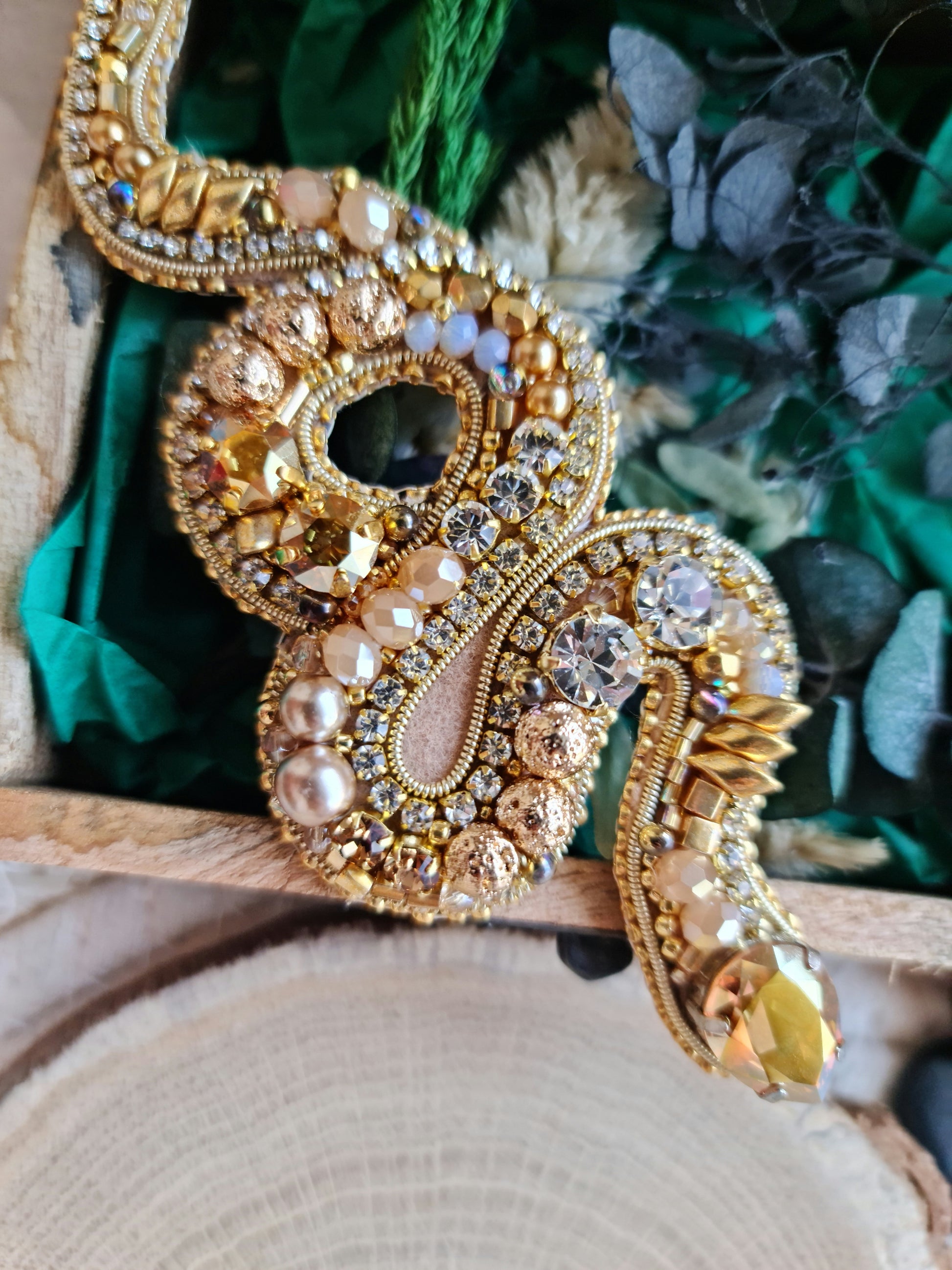 Snake Beaded Brooch