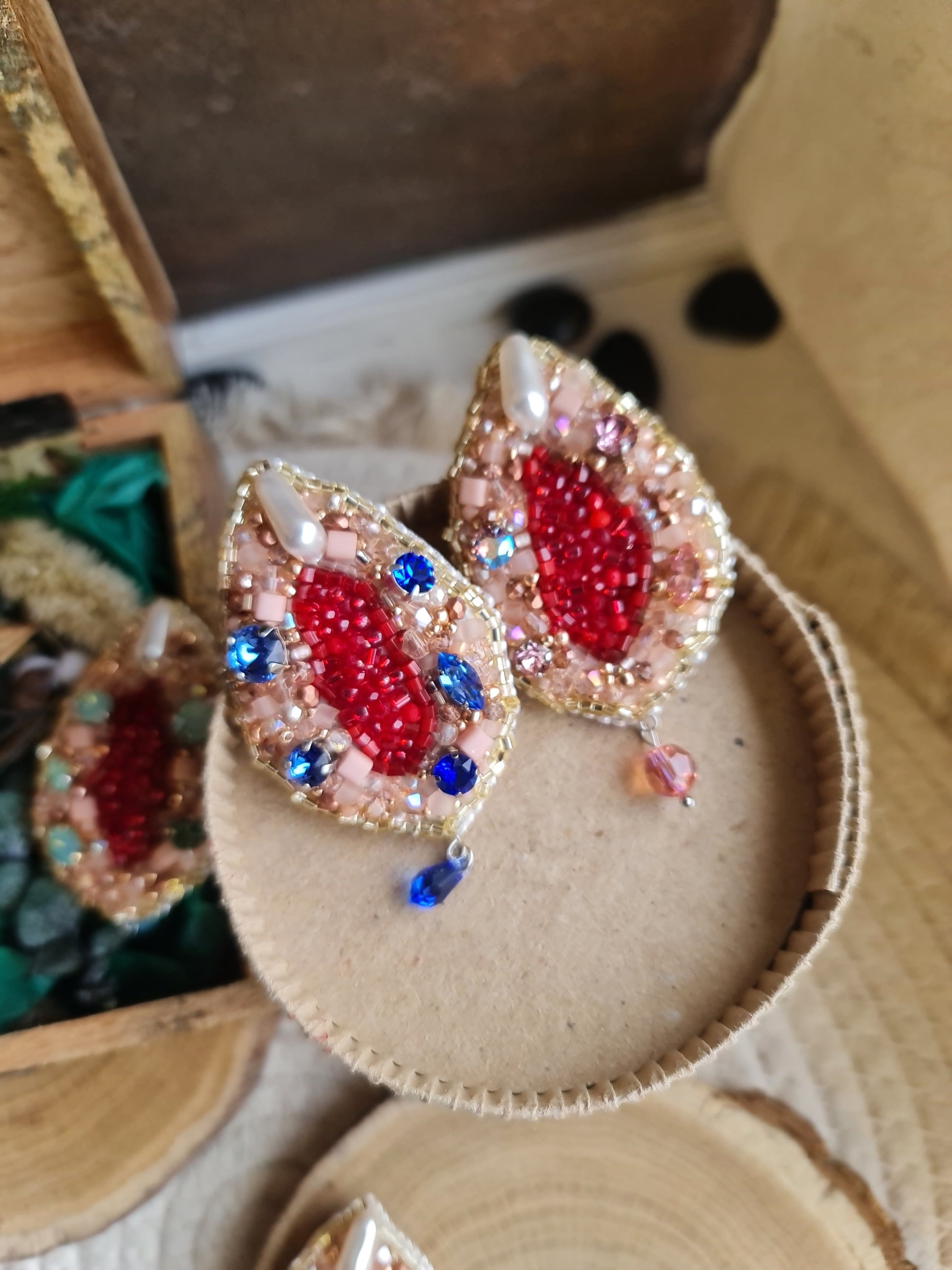 Vulva Art Beaded Brooch