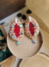 Vulva art beaded brooch hand embroidered with pink beads, pearls, crystals, and sparkling feminist jewelry details